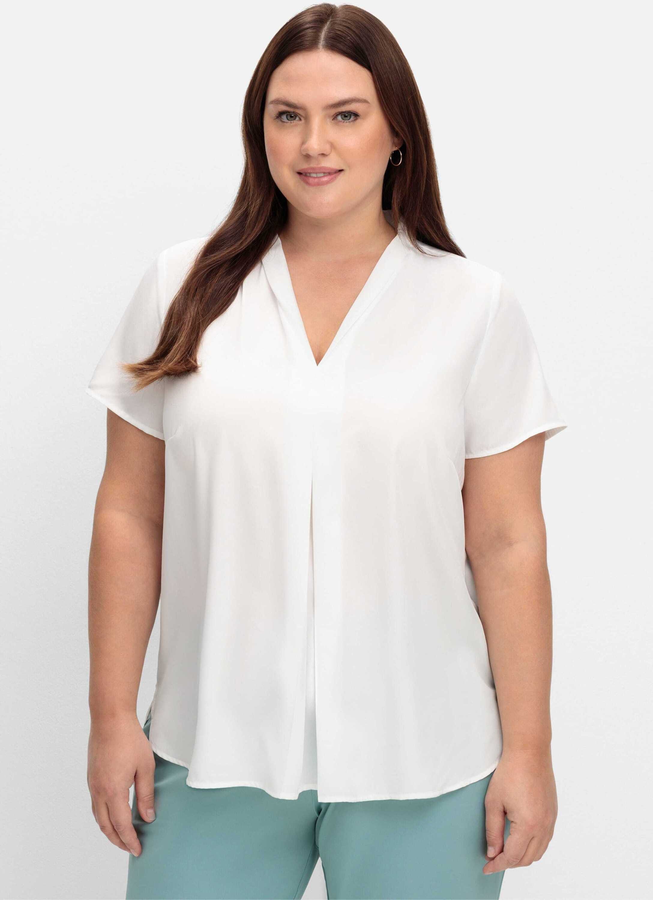 Sieh an! Klassische Bluse Tunika Kurzarm günstig online kaufen
