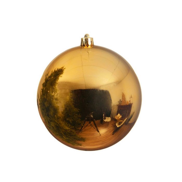 MARELIDA Weihnachtsbaumkugel Christbaumkugel Weihnachtskugel bruchfest 14cm glänzend für Außen gold (1 St)