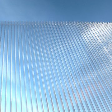 HOME DELUXE Terrassendach Terrassenüberdachung SOLIS Grau, BxT: 434.00x303.00 cm, Bedachung Doppelstegplatten, Ständer und Schienen aus Aluminium