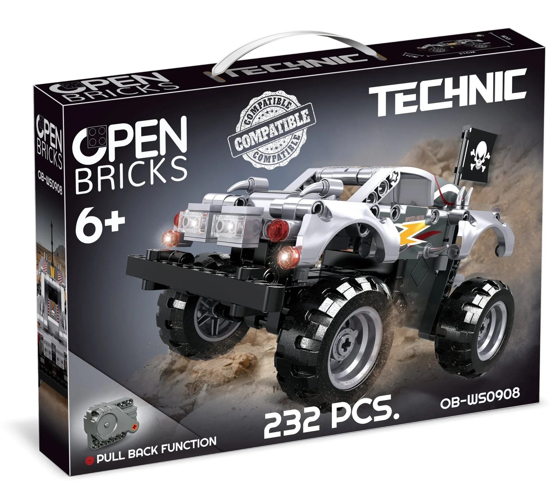 Open Bricks Open Bricks Monster Truck Konstruktions-Spielset