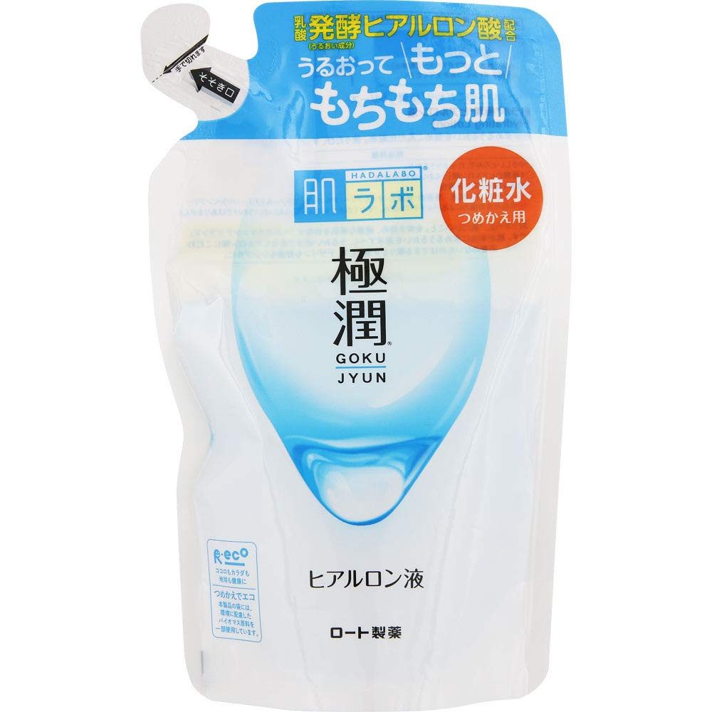 ROHTO Feuchtigkeitscreme Hada Labo Gokujyun Hyaluronic Emulsion Refill 140 ml – Nachfüllpackung, 1-tlg.