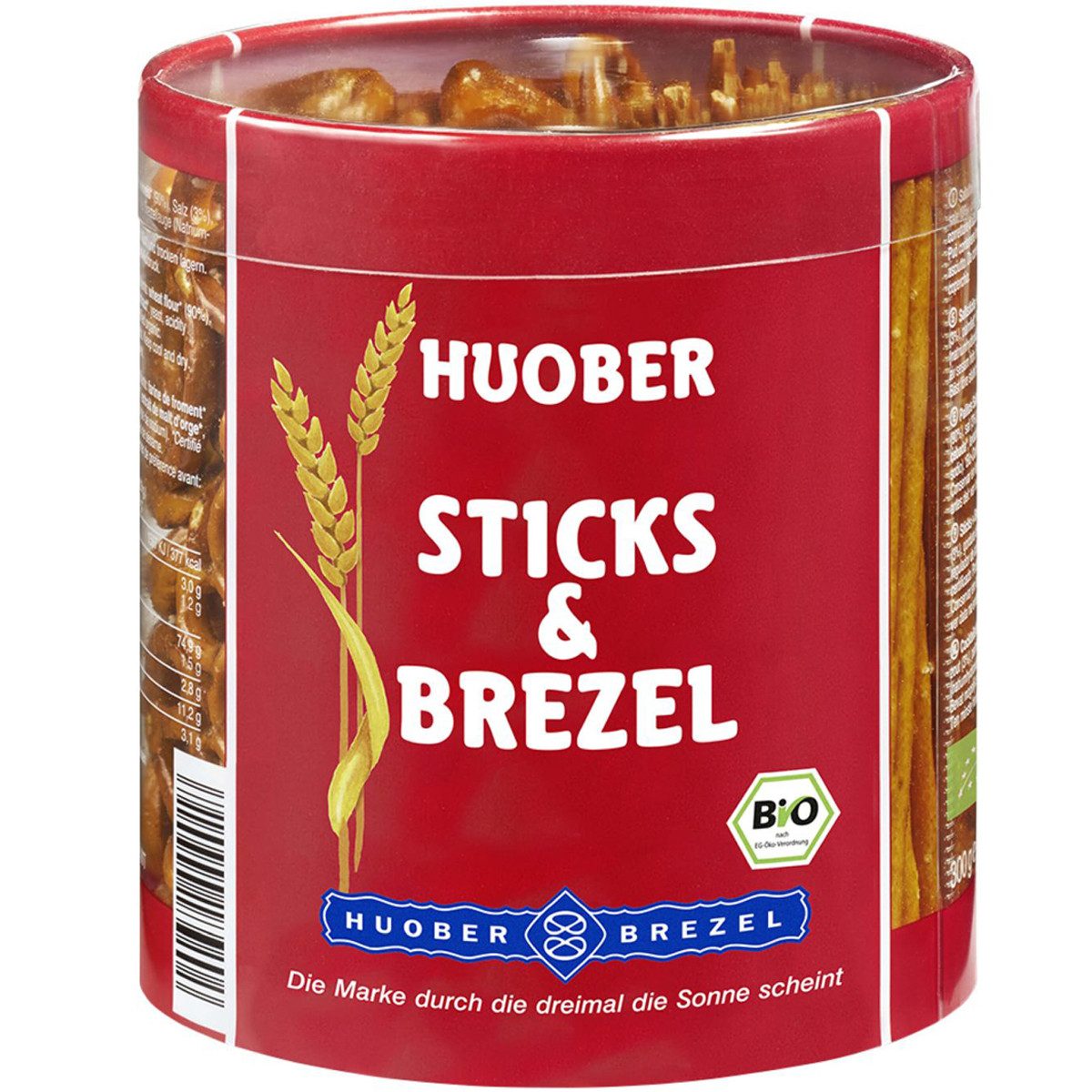 Huober Knabberei, Huober Bio Sticks und Brezel knuspriges Salzlaugengebäck 300g