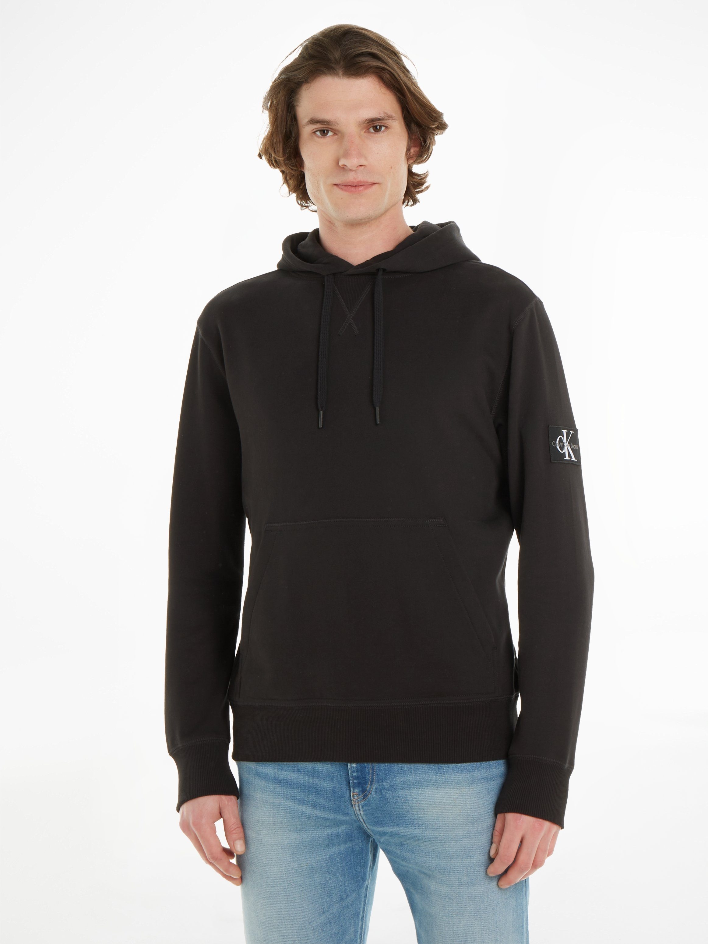 Calvin Klein Jeans Kapuzensweatshirt BADGE HOODIE mit Logopatch schwarz