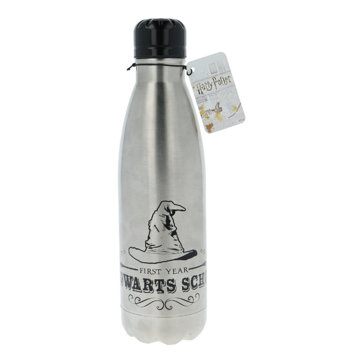 Harry Potter Trinkflasche - Stainless Steel Bottle 780 ml mit Schraubverschluss, Edelstahl