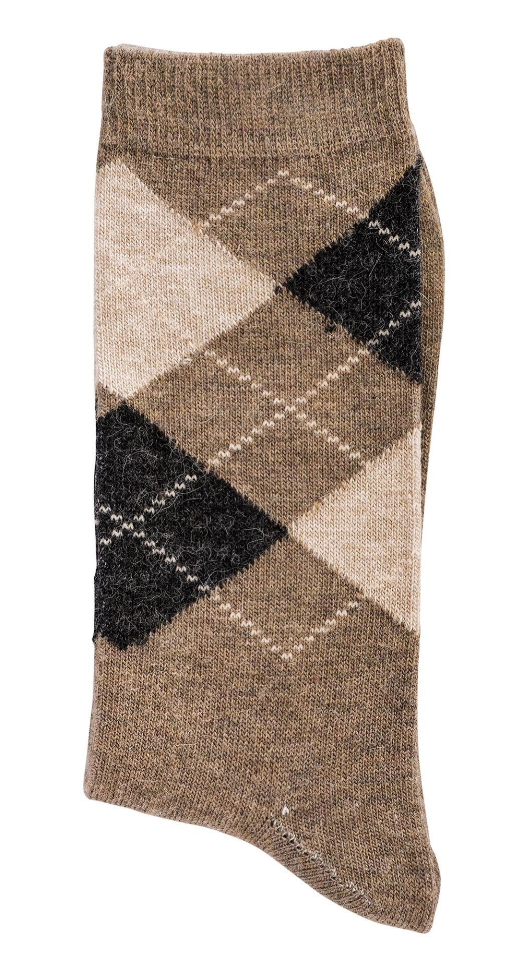 TippTexx 24 Norwegersocken 6 Paar warme Socken mit Wolle (Alpaka) Karo Dessin für Damen & Herren – Bild 3 von 5