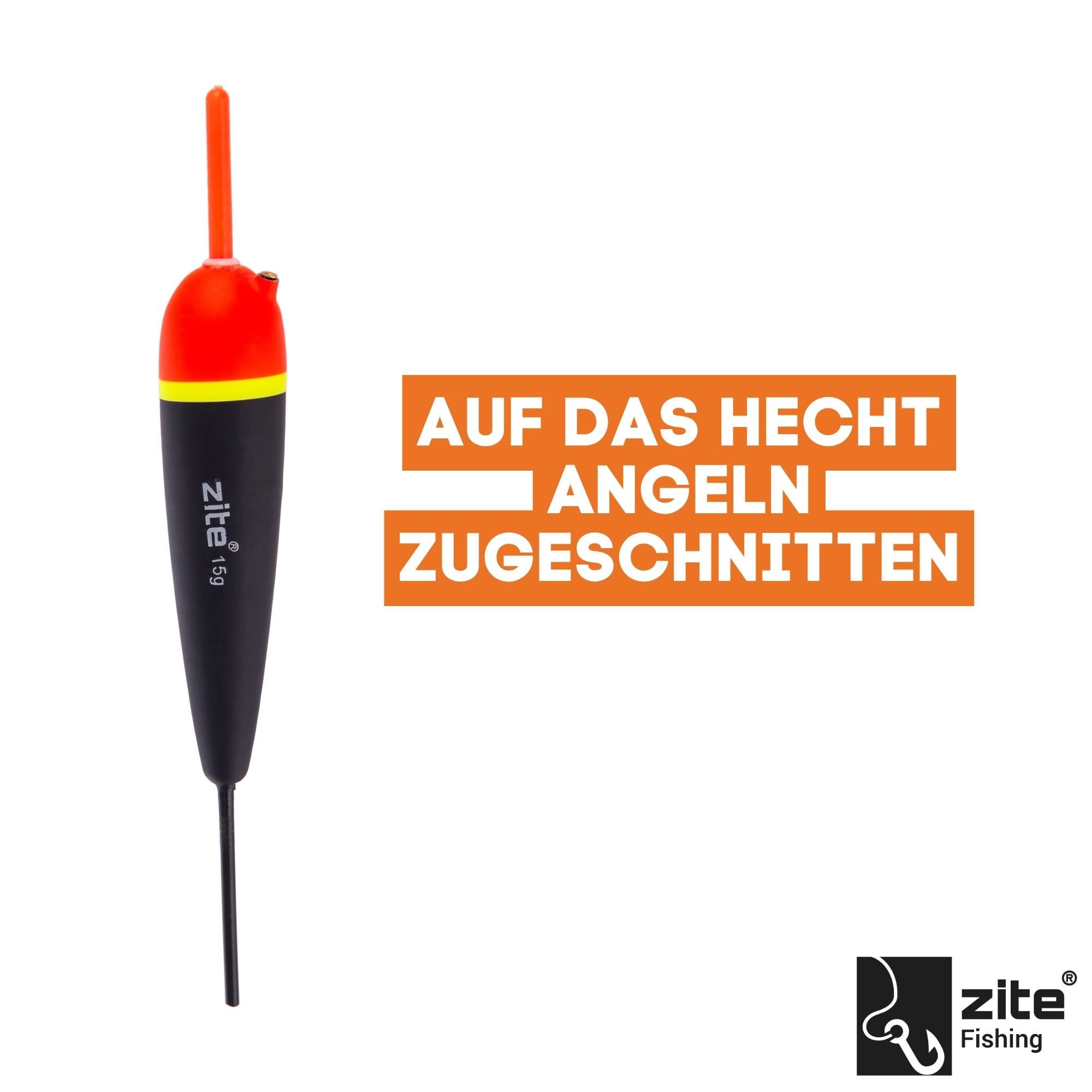 Zite Knicklichtpose Hecht-Durchlaufposen 15 & 20g im 2er Pack mit Knicklichtaufnahme Hecht