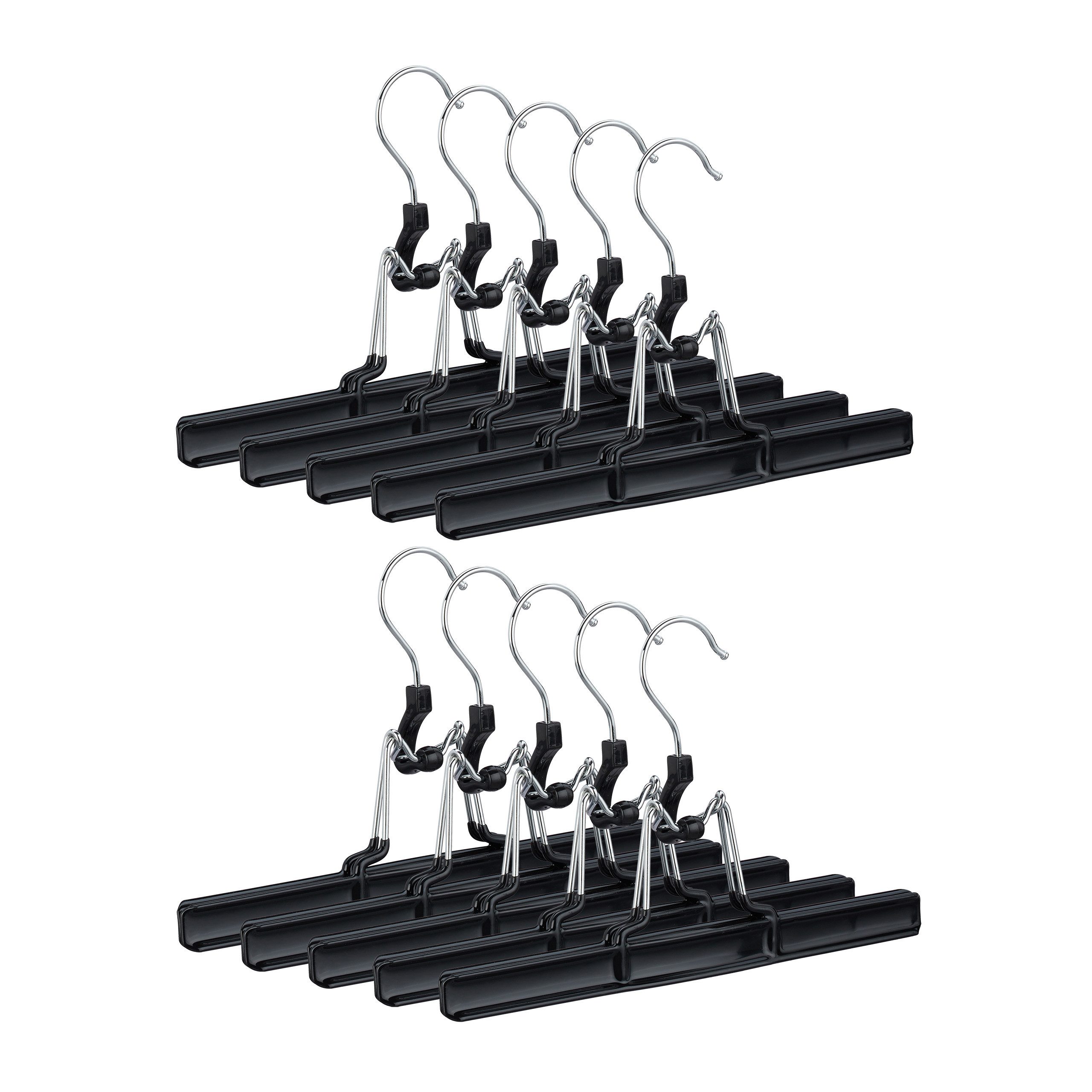 relaxdays Kleiderbügel Hosenbügel Metall, (10-tlg), 10er günstig online kaufen