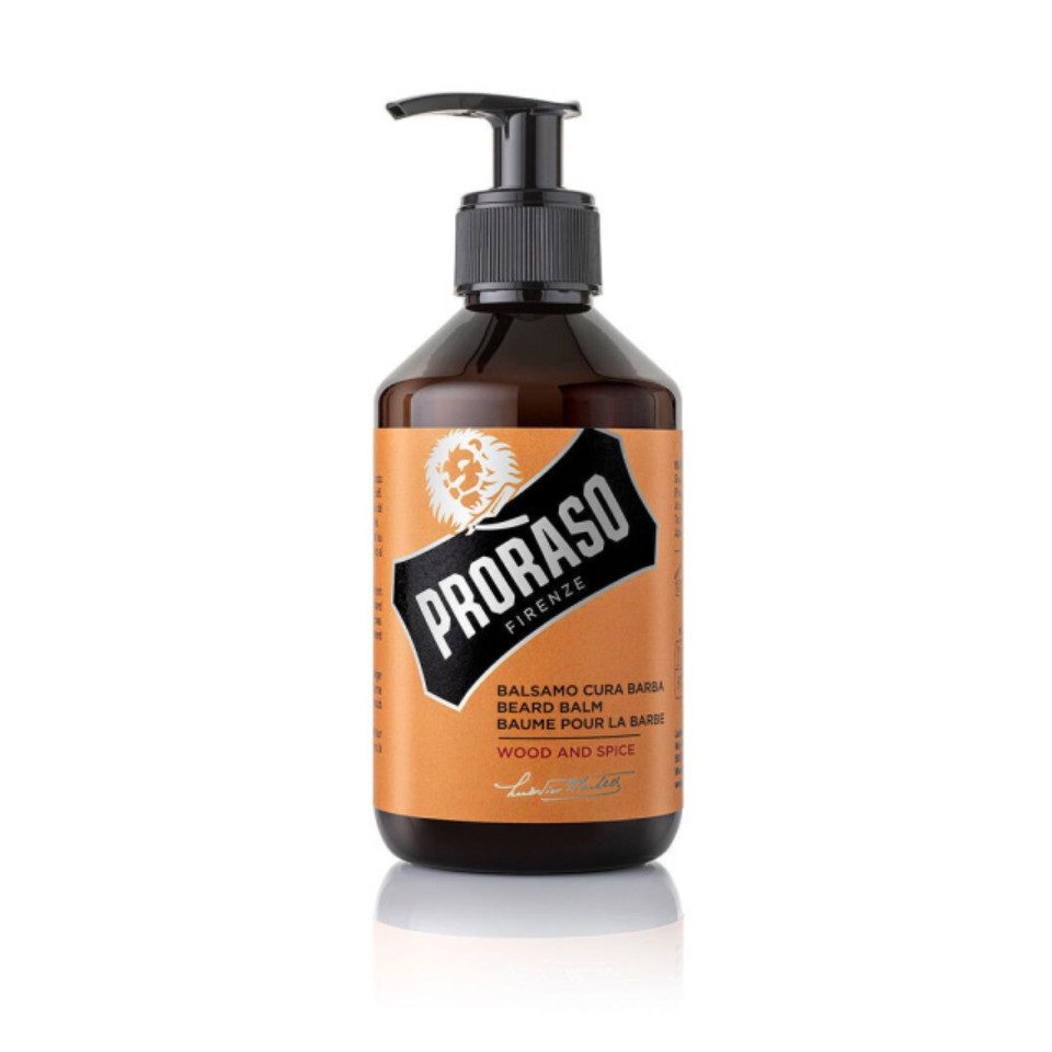 PRORASO Bartbalsam Wood and Spice Beard Balm 300 ml, Reduziert Bartjucken und macht das Barthaar weicher