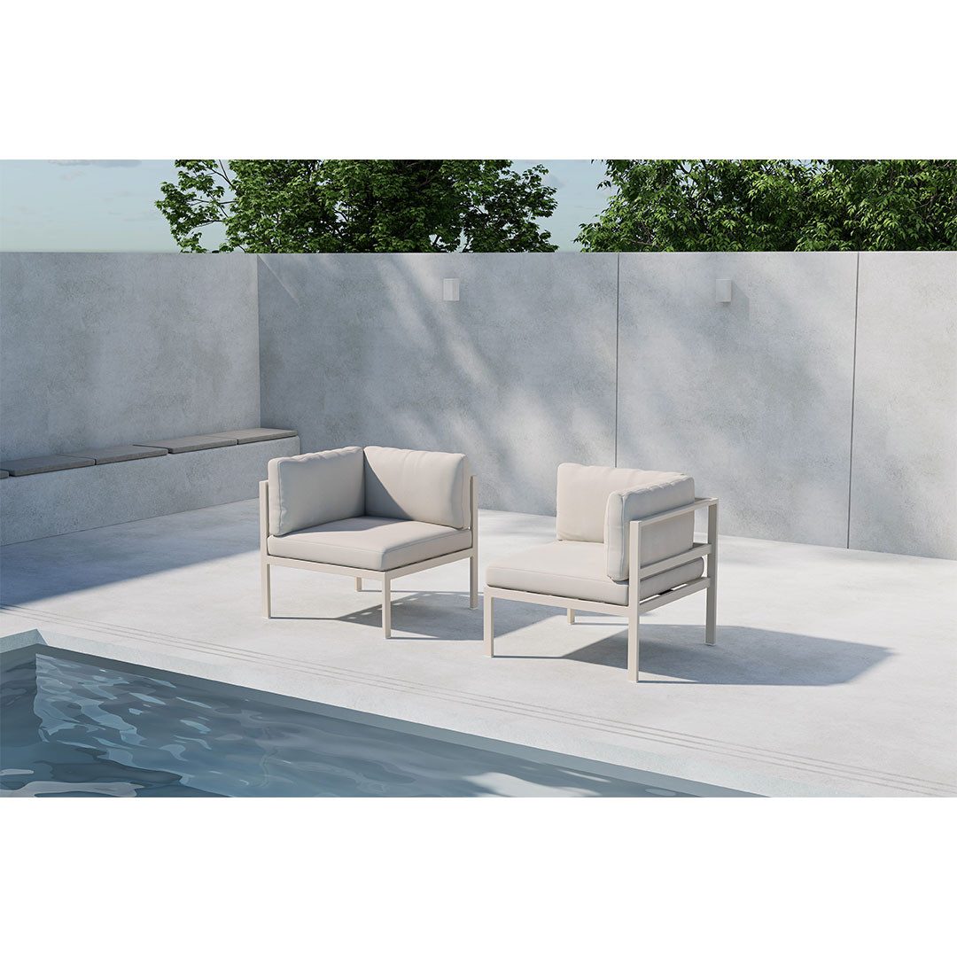 Venture Home Gartenliege Copacabana Gartensofa Eckteil beige.