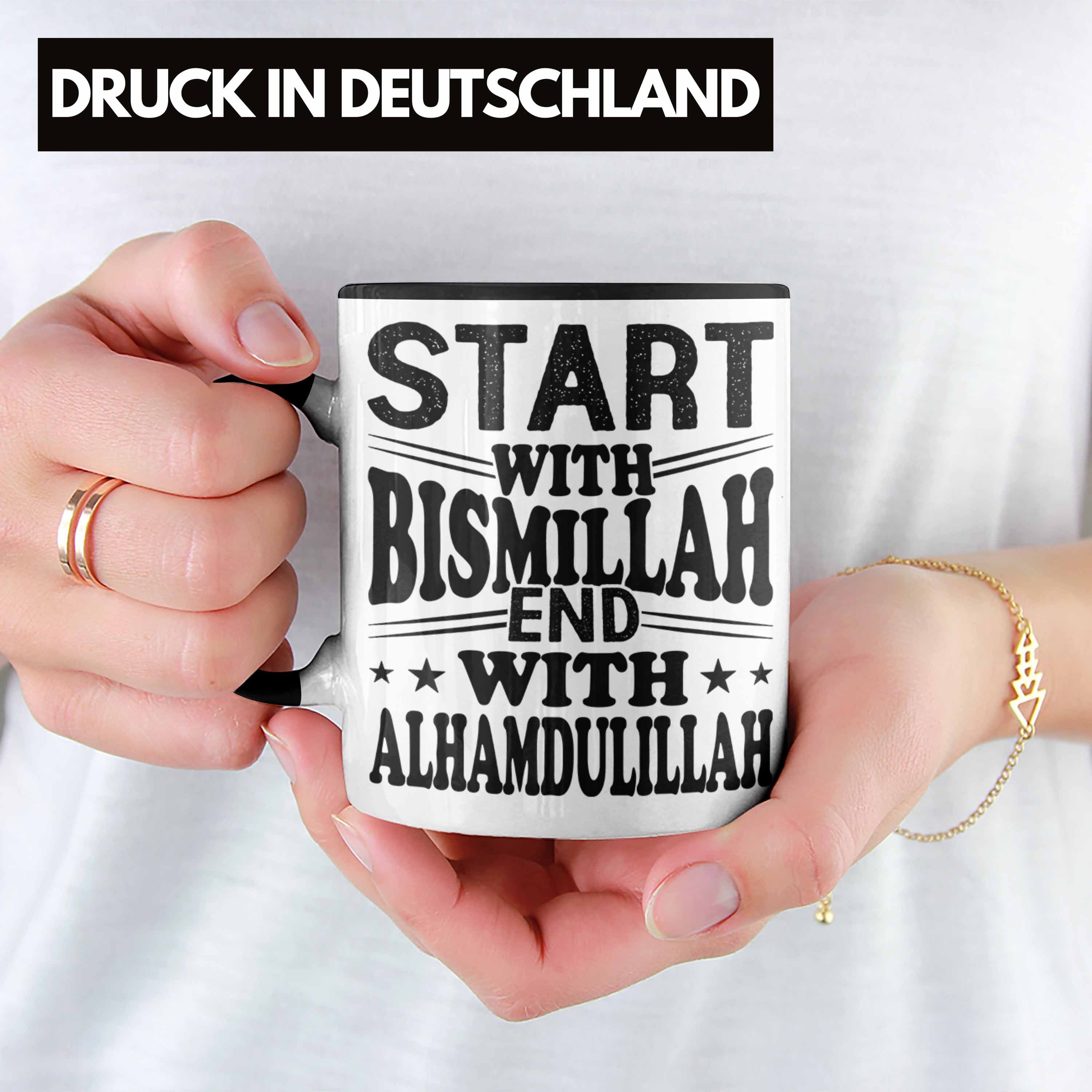 Trendation Tasse Start With Bismillah End With Alhamdulillah Tasse Geschenk Muslime Gla