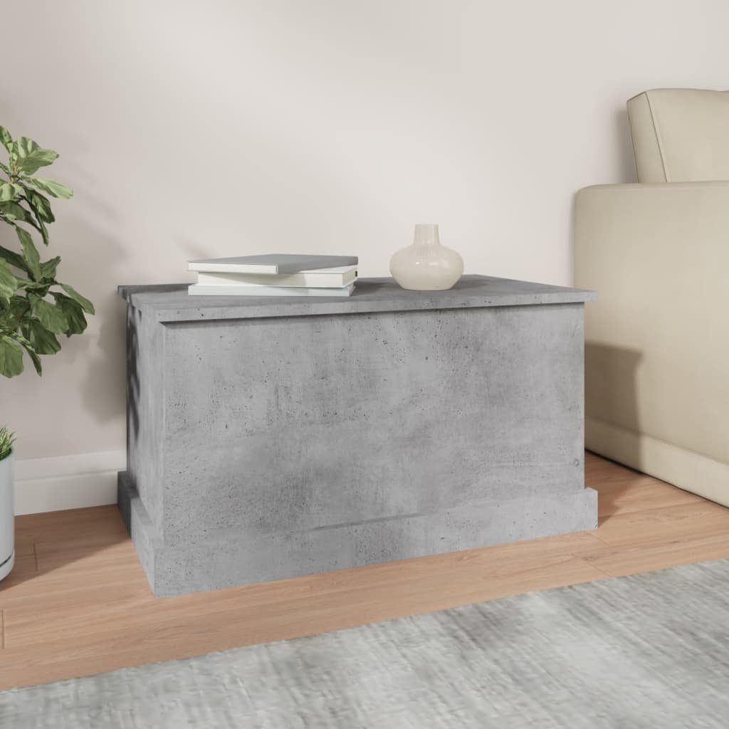 vidaXL Aufbewahrungsbox Truhe Betongrau 70x40x38 cm Holzwerkstoff (1 St)