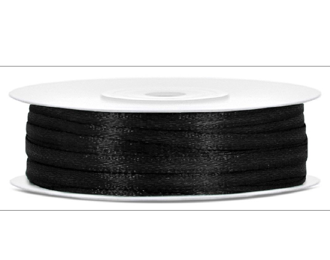 partydeco Satinband 50m x 3mm Rolle Satinband Geschenkband Schleifenband Satin Band, Dekoband