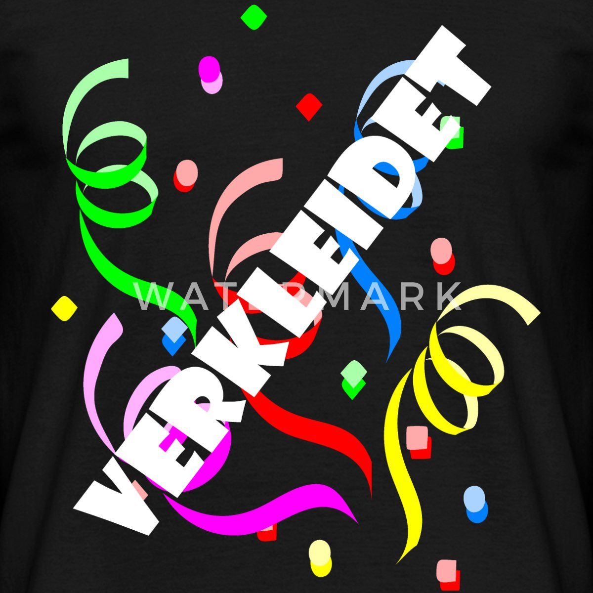 Spreadshirt T-Shirt Verkleidet Konfetti Luftschlangen Karneval Männer T-Shirt (1-tlg)
