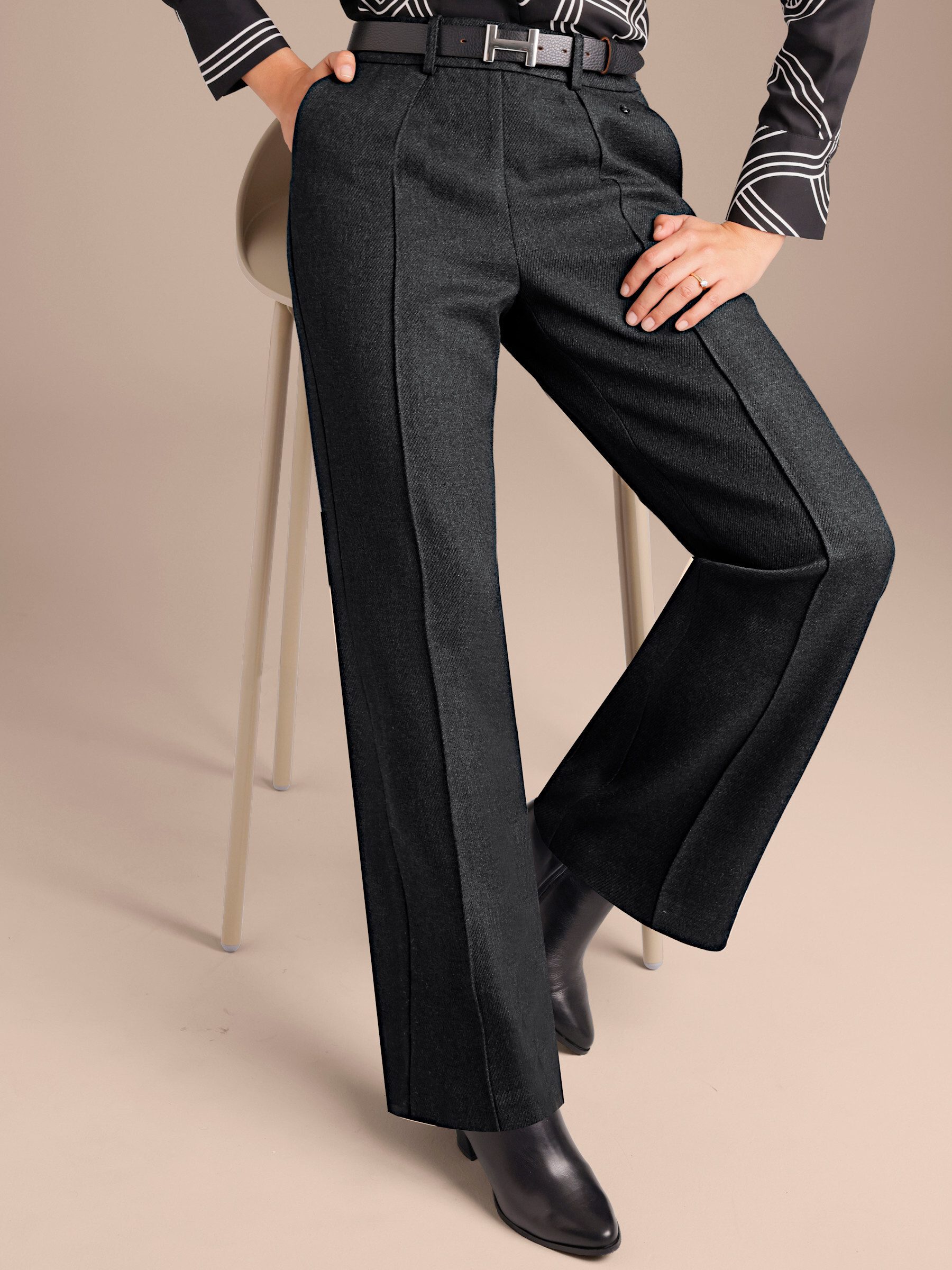 creation L Jerseyhose Woll-Mix-Hose komfortabel