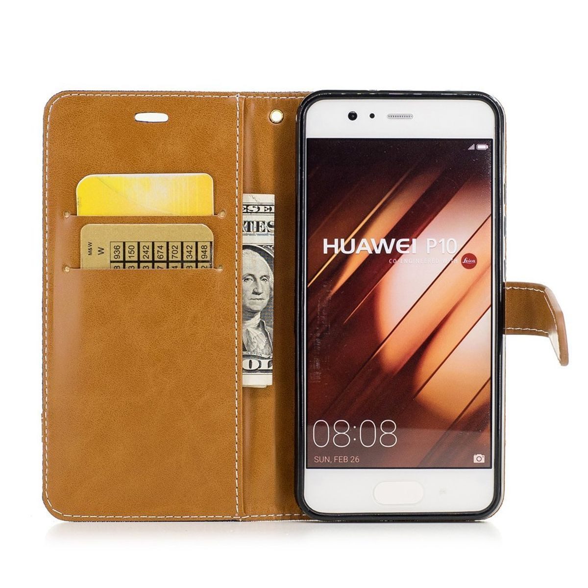 König Design Handyhülle Huawei P10, Huawei P10 Handyhülle Bookcover Blau
