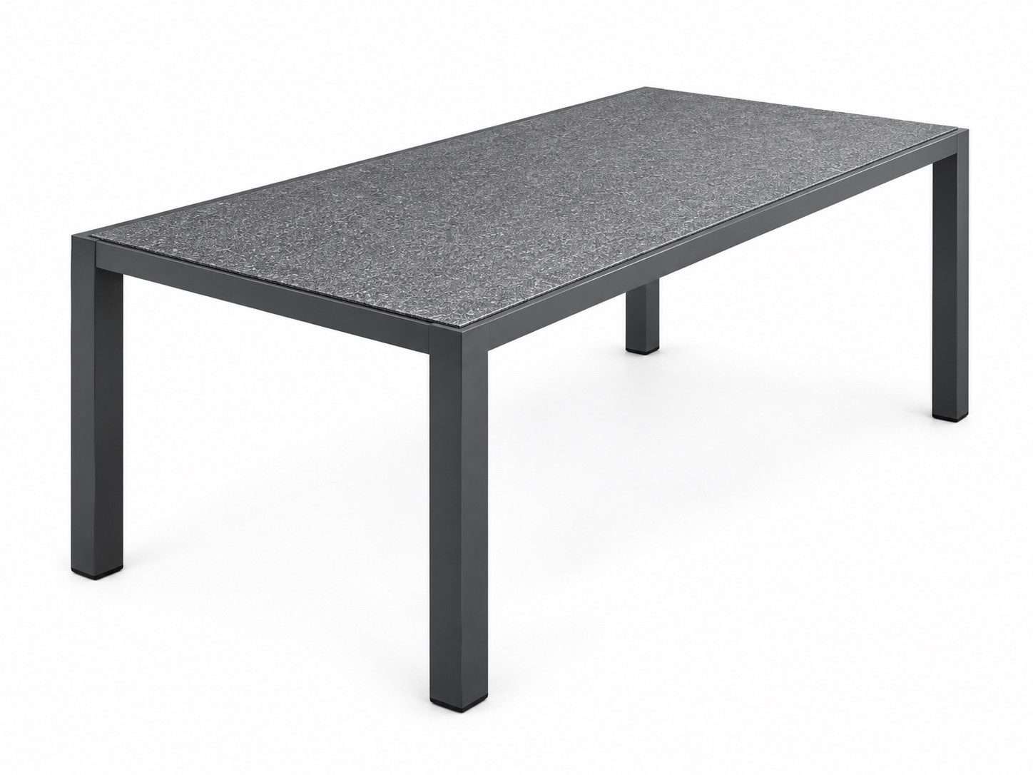 SonnenPartner Gartentisch Rondo 180 x 100 cm Alu mit Spraystoneplatte (Spar-Set, 1-St., 1 Tisch), Tischplatte aus Spraystone Füße mit Niveauausgleich