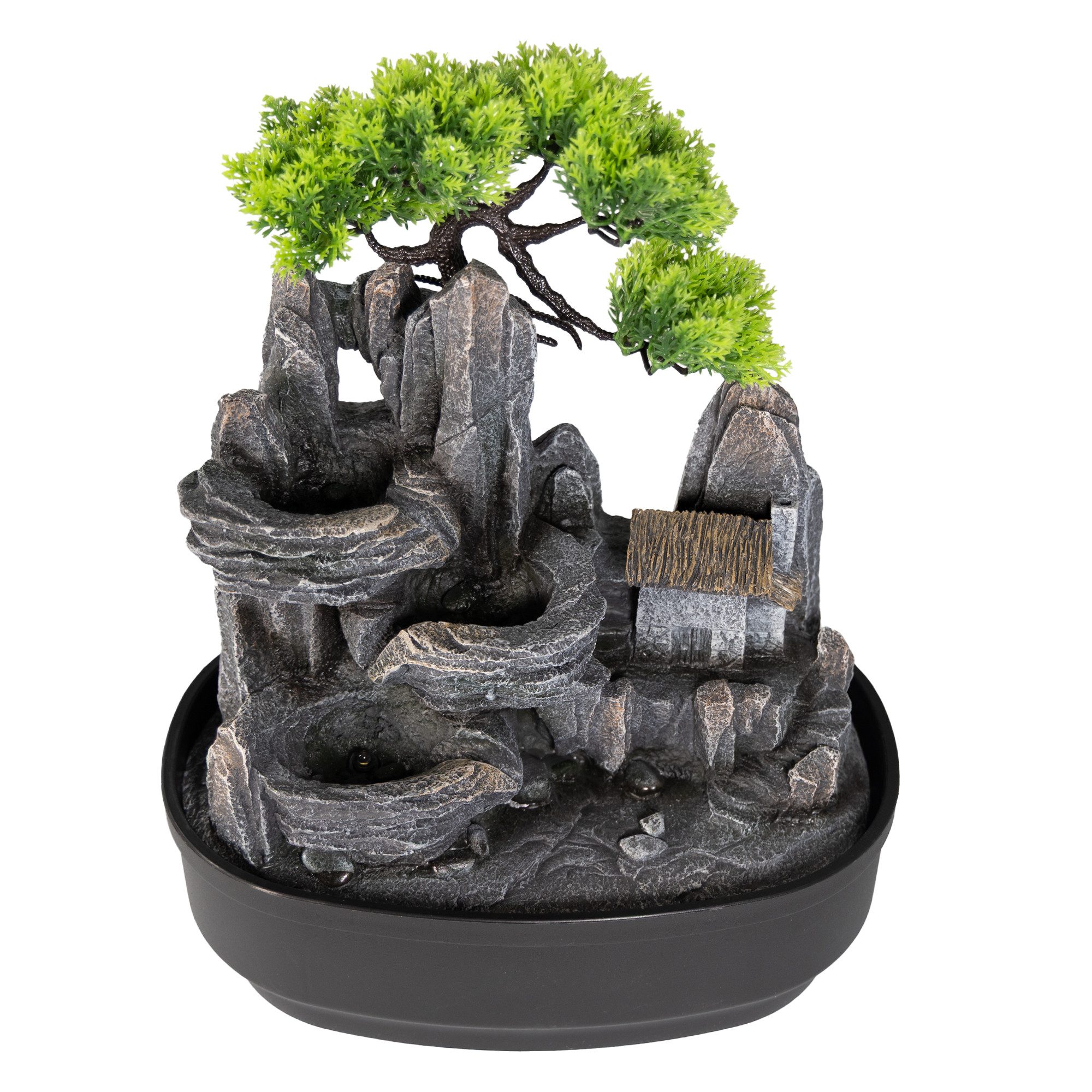 Lemodo Zimmerbrunnen Kaskadenbrunnen mit Haus, 27 cm Breite günstig online kaufen