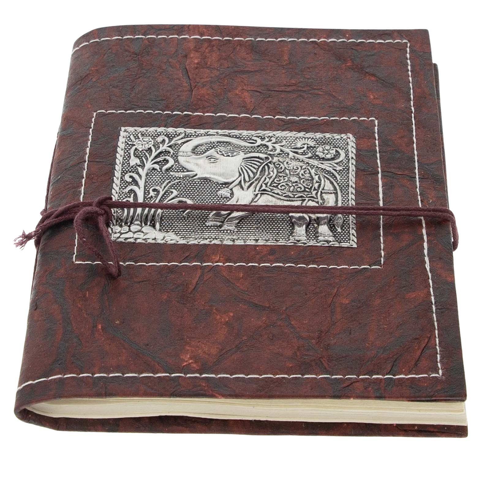 KUNST UND MAGIE Tagebuch Tagebuch Poesiealbum handgefertigt-Geprägtes Notizbuch Elefant 20x15cm