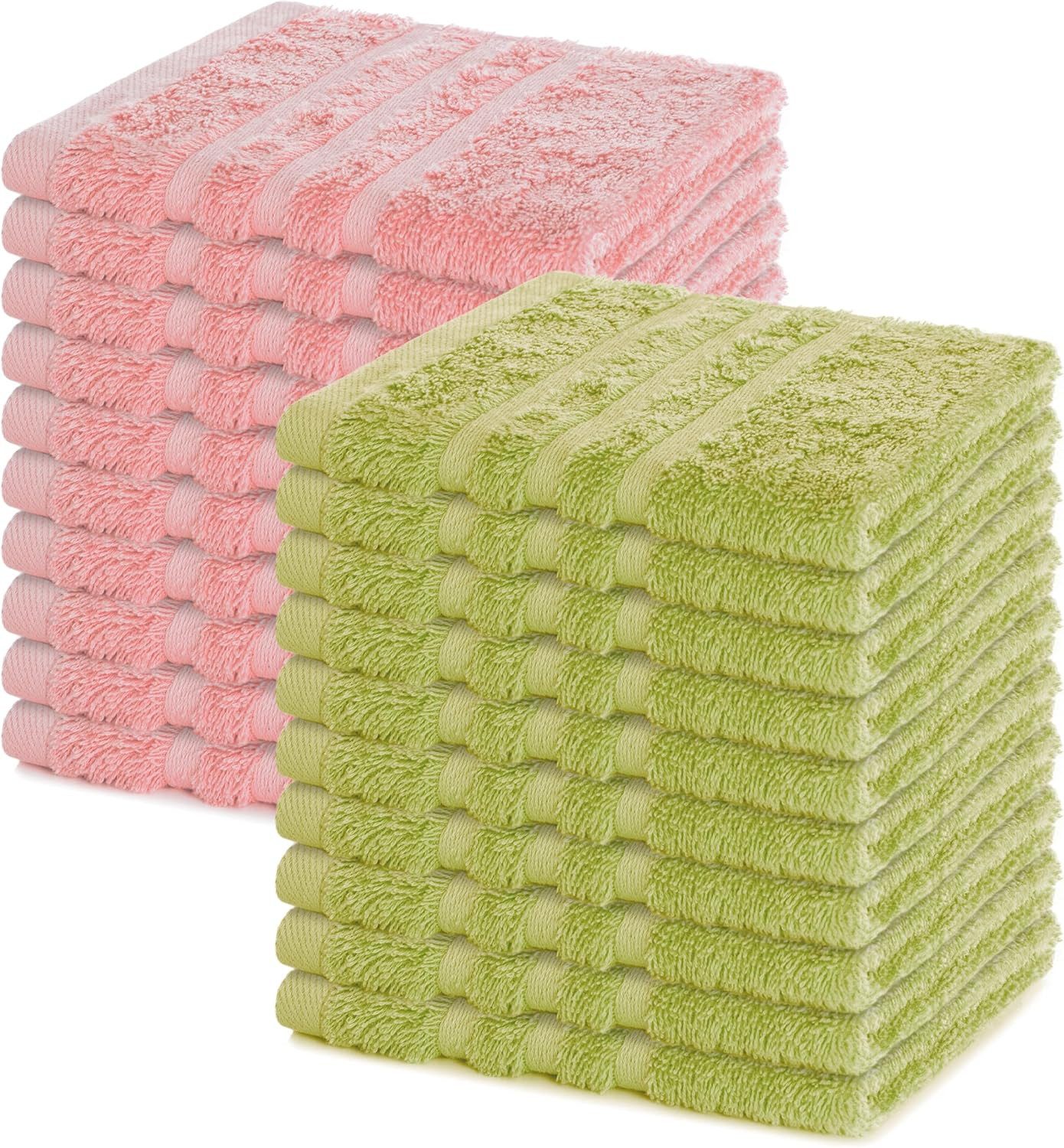 Lavea Seiftuch 30 x 30 cm, 20er Set Seiftücher, Elena Frottierserie, Gästehandtücher, (Set, 20-St), kleine Waschlappen, weich & saugstark, pflegeleicht