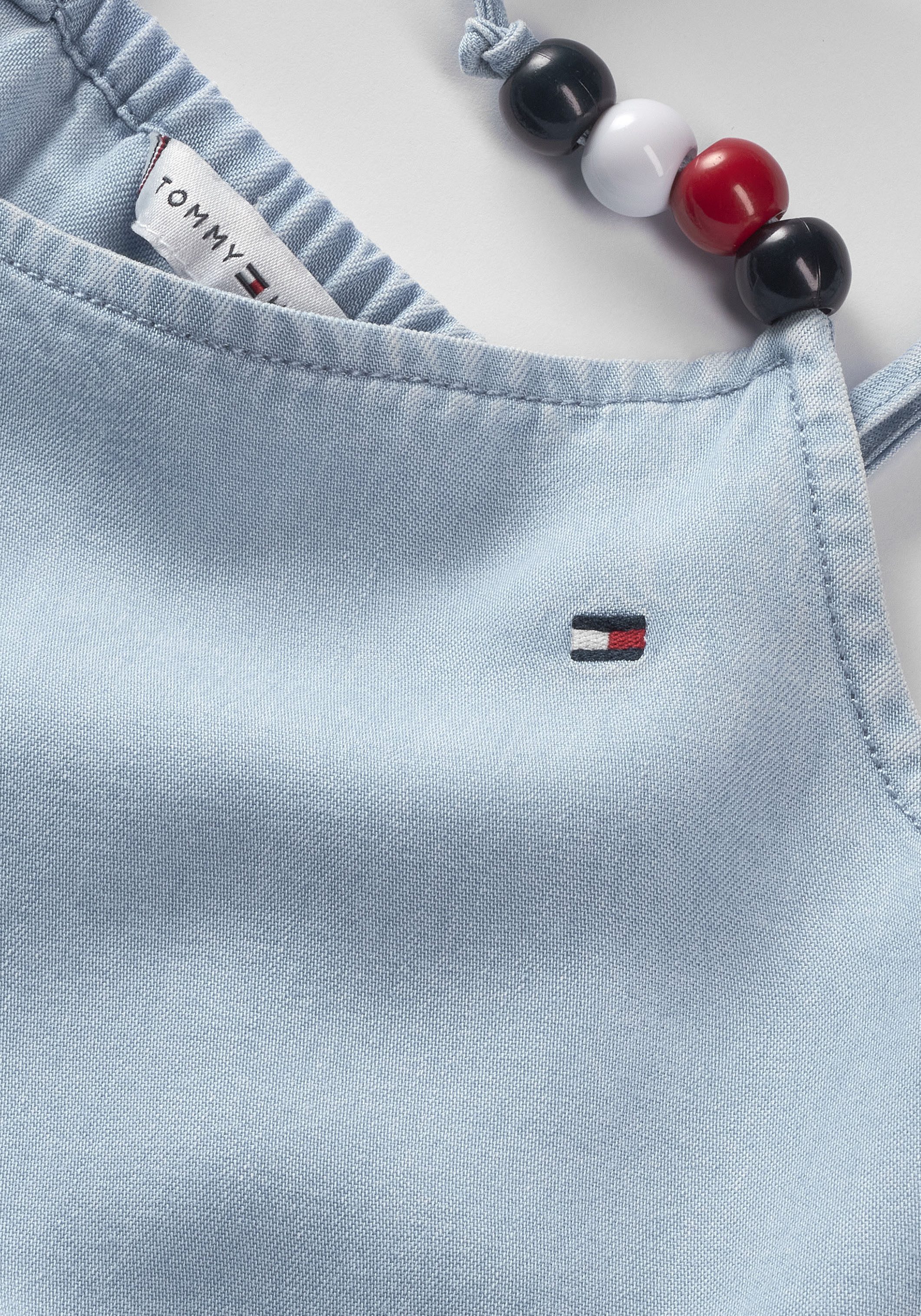 Tommy Hilfiger Spaghettikleid TENCEL STRAP DRESS Kinder bis 16 Jahre, mit dekorativen Trägerdetails