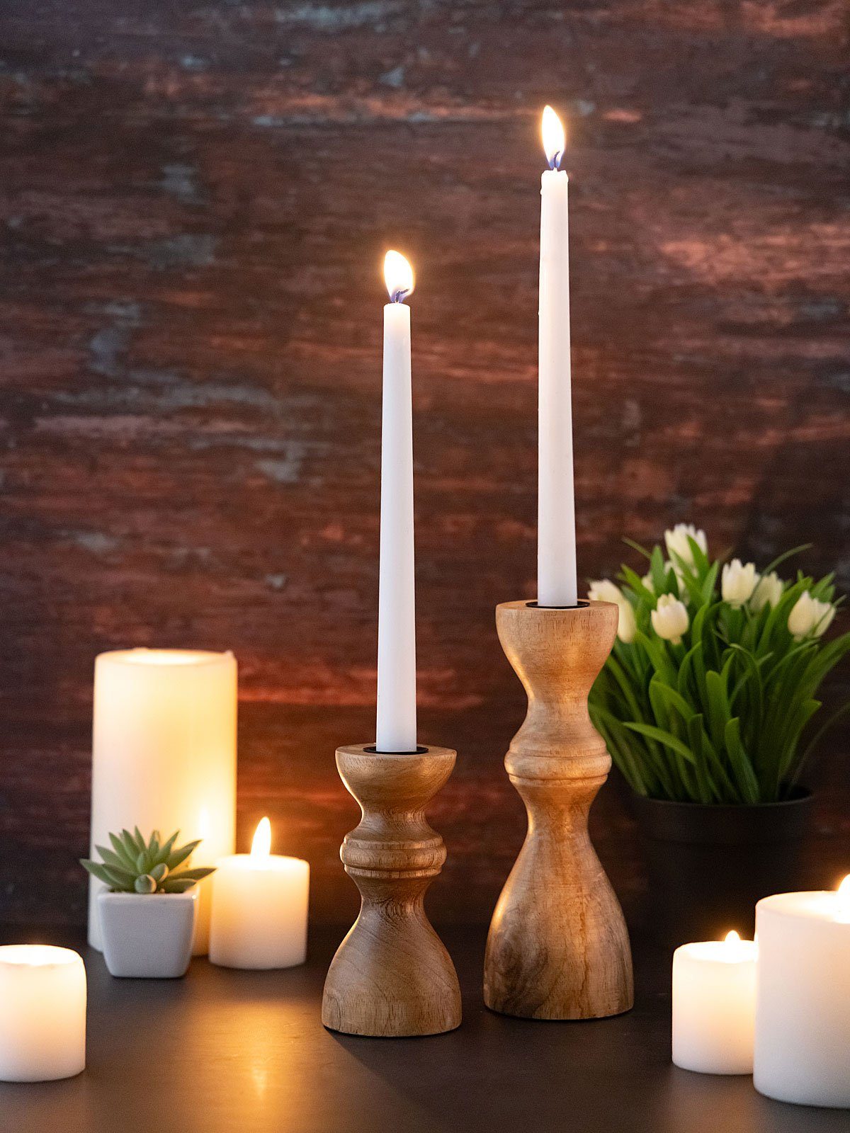 Casamia Kerzenständer Kerzenhalter 2er Set Stabkerzen günstig online kaufen