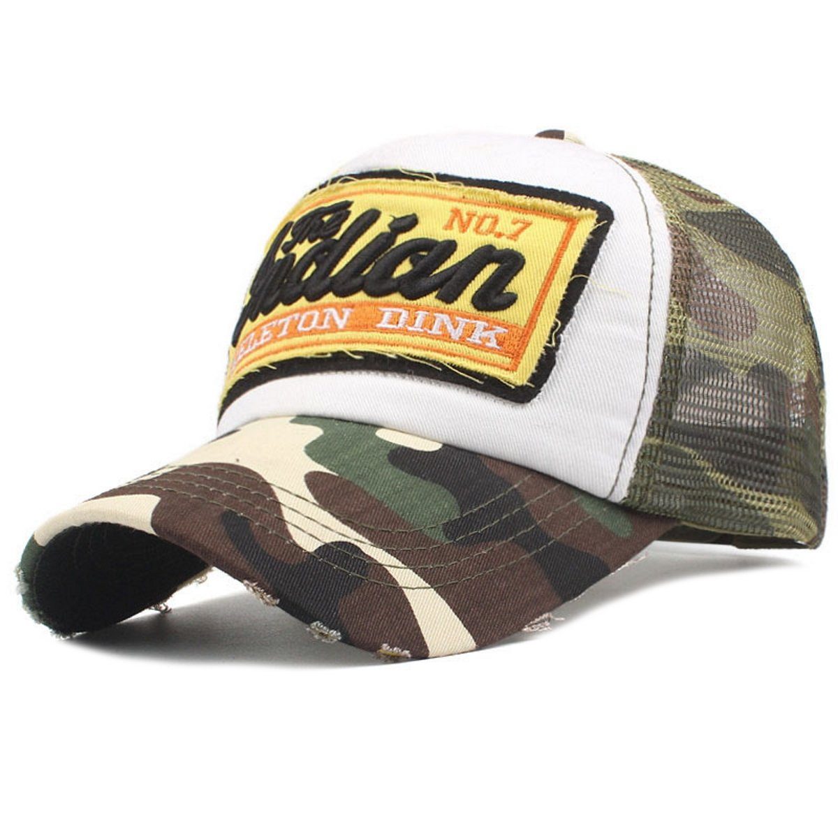 Sporty Trucker Cap Indian Vintage Distressed Trucker Mesh Baseballcap im vi günstig online kaufen