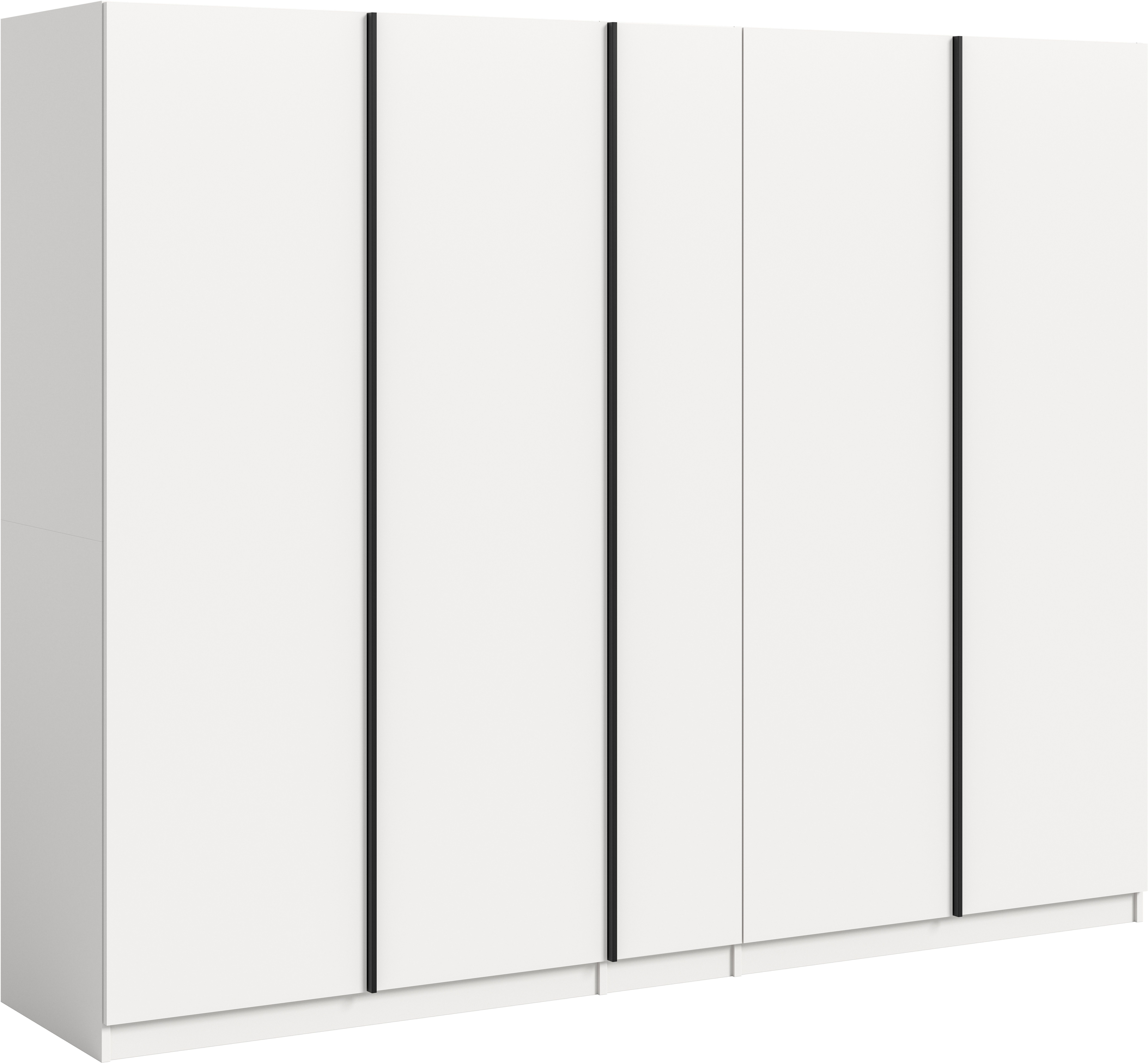 Home affaire Kleiderschrank BENDINGO, Schlafzimmerschrank, Schrank, Garderobenschrank (OTTO BESTSELLER, Garderobe & Schlafzimmer) Breite 230cm, weiß, 5-türig, 2 Kleiderstangen und 6 Ablageböden