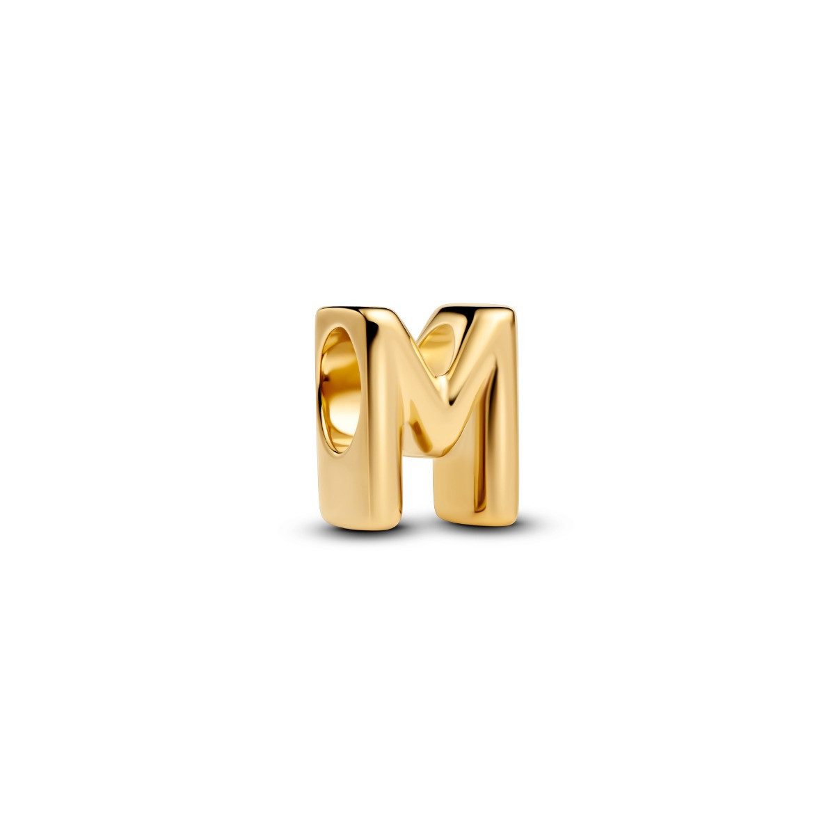 Pandora Charm Buchstabe Pandora Charm Damen Buchstabe M Alphabet 14 Karat Vergoldet 763959C00