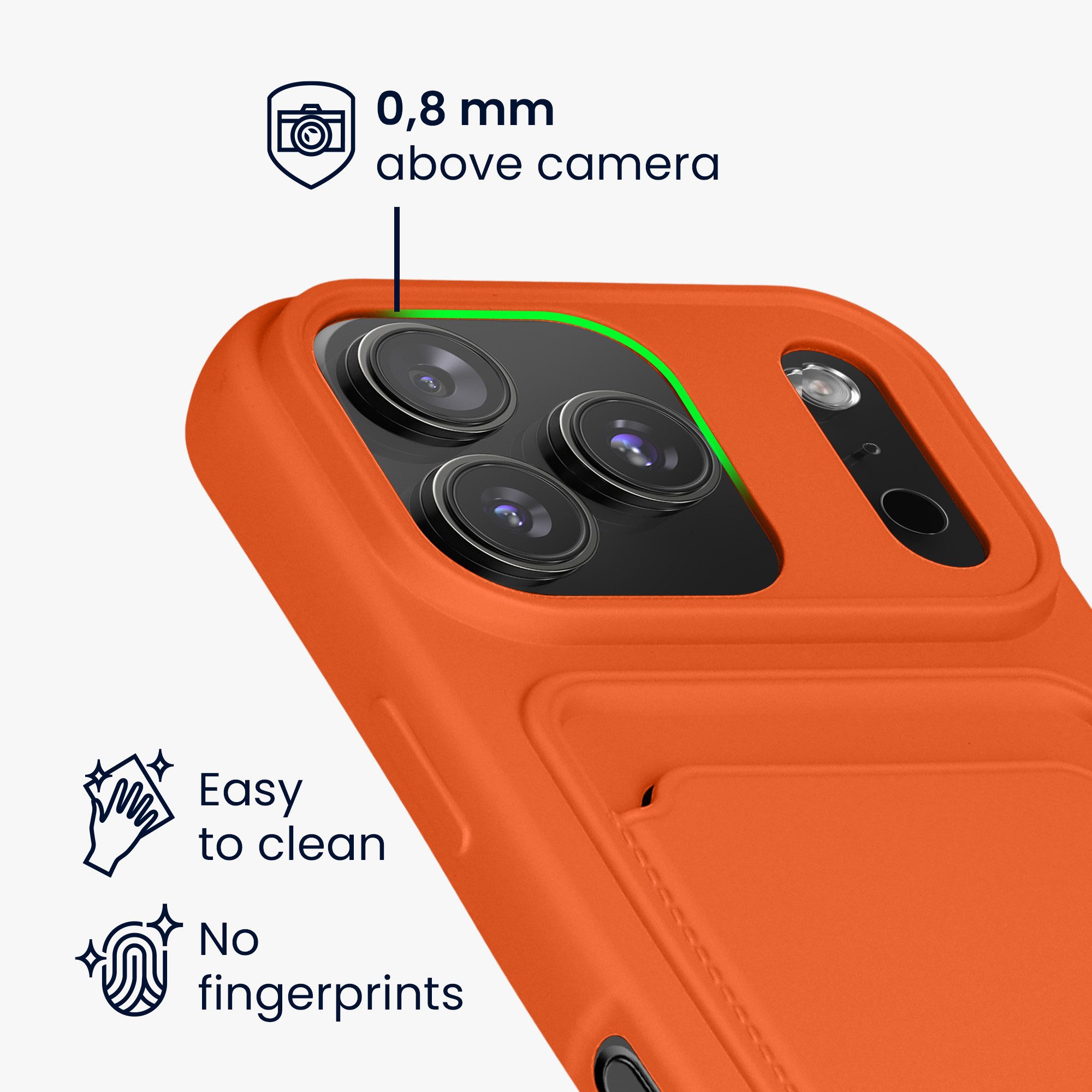 kwmobile Smartphone-Hülle Hülle für Apple iPhone 17 Pro, Handyhülle mit Fach für Karten - Handy Cover Case