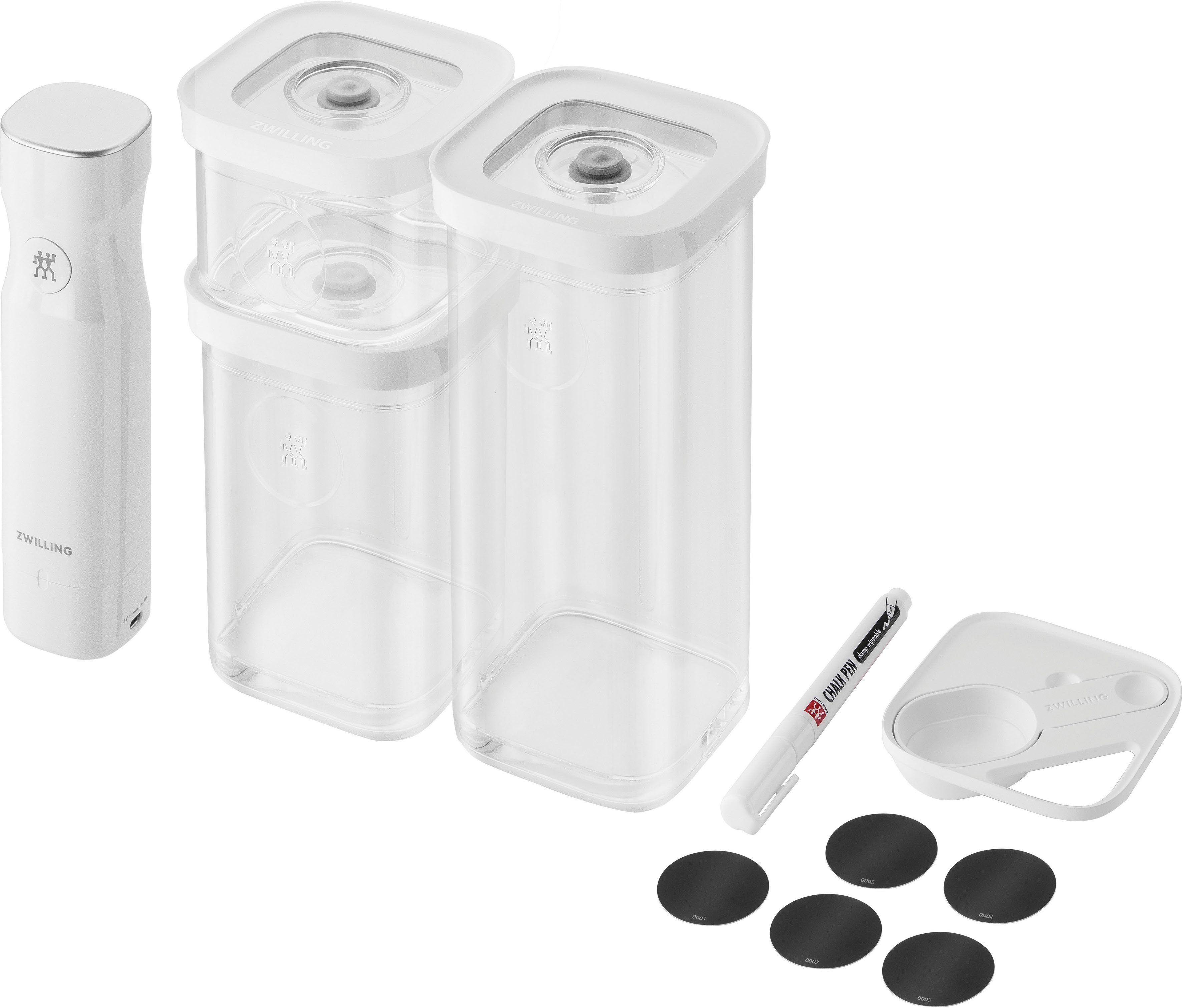 Set Zwilling (Set, Vakuumbehälter S CUBE, Kunststoff, Starter 6-tlg),