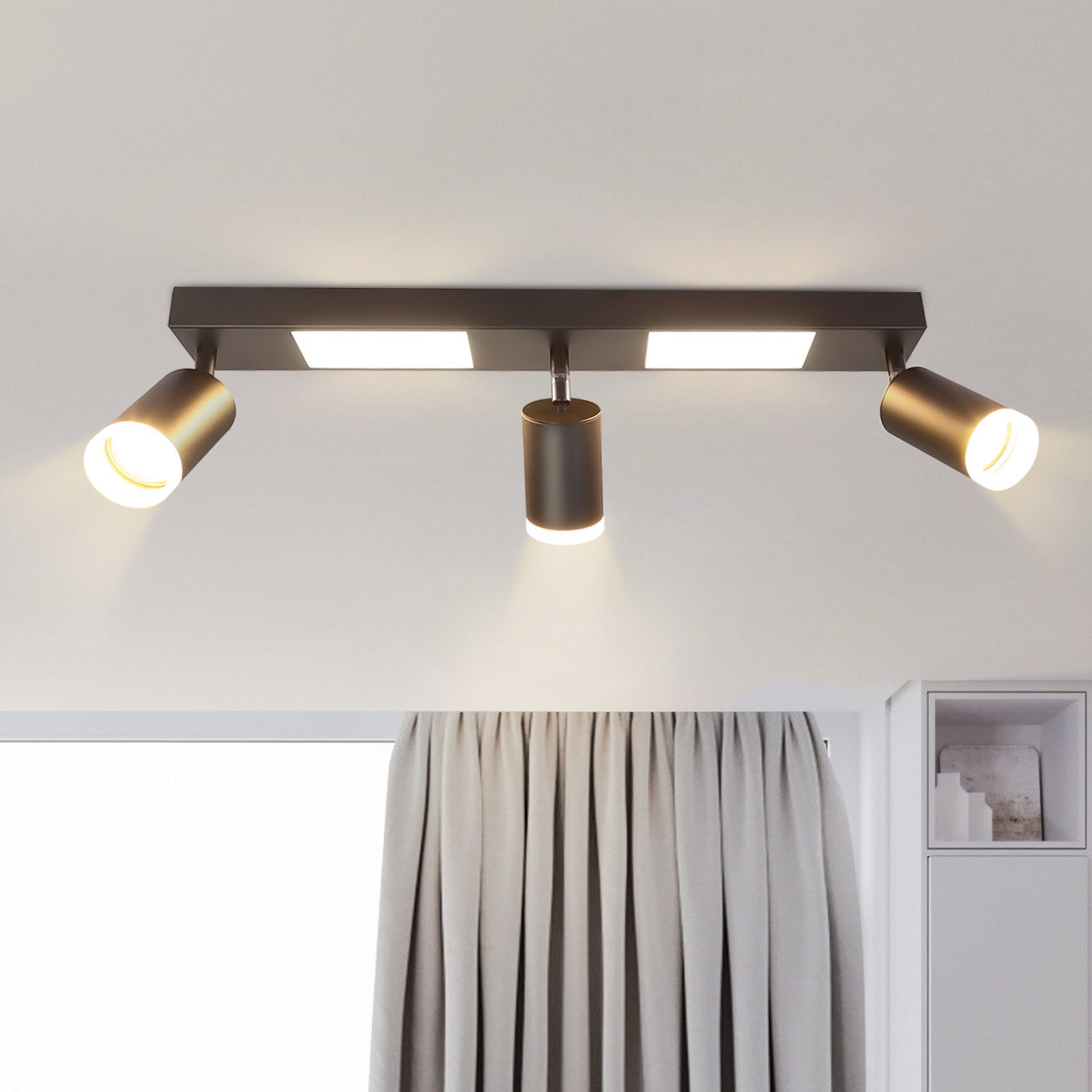 Nettlife Deckenstrahler Schwarz Schlafzimmer LED Deckenleuchte günstig online kaufen