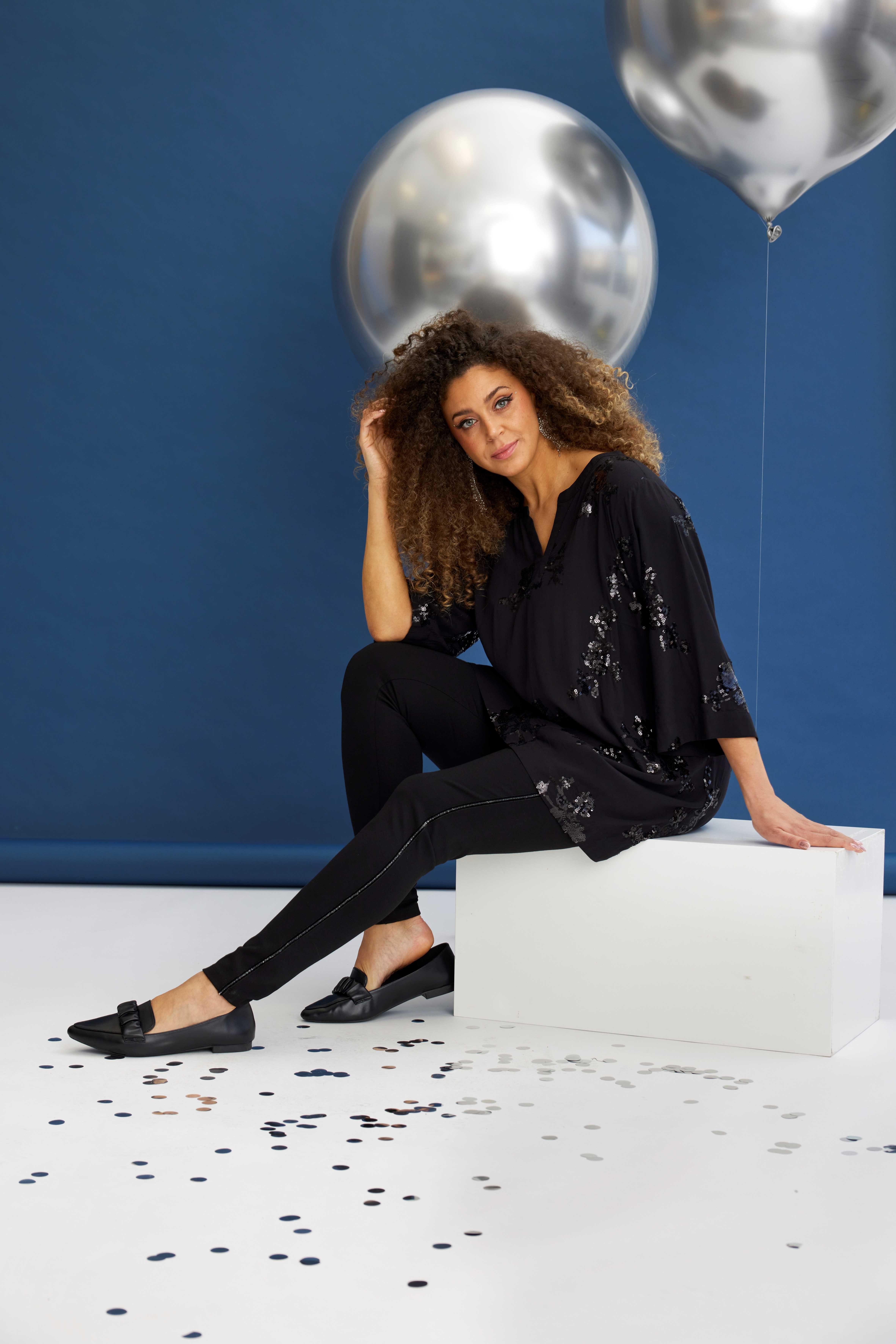 Zhenzi Leggings Leggings Dema schwarz elastischer günstig online kaufen
