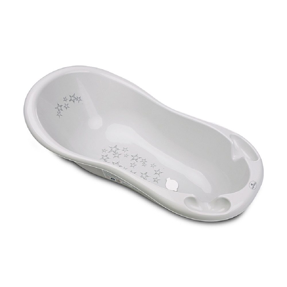 Lorelli Babybadewanne Baby Badewanne 100 cm, mit Anti-Rutsch-Matte, Wasserablauf, Ablagefächer