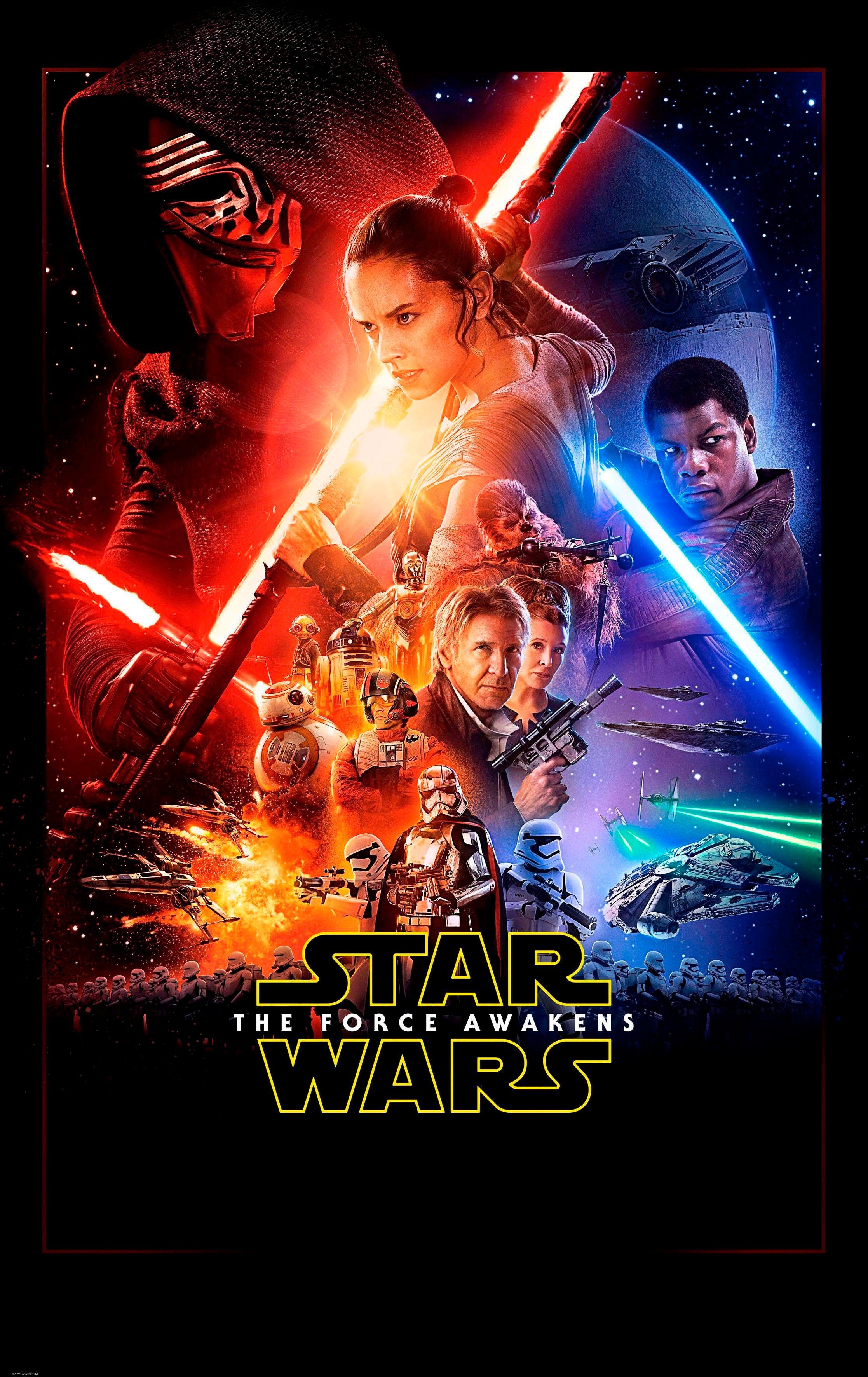 Komar Vliestapete Star Wars EP7 Official Movie Poster, (1 St), 120x200 cm (Breite  x Höhe), Vliestapete, 100 cm Bahnbreite