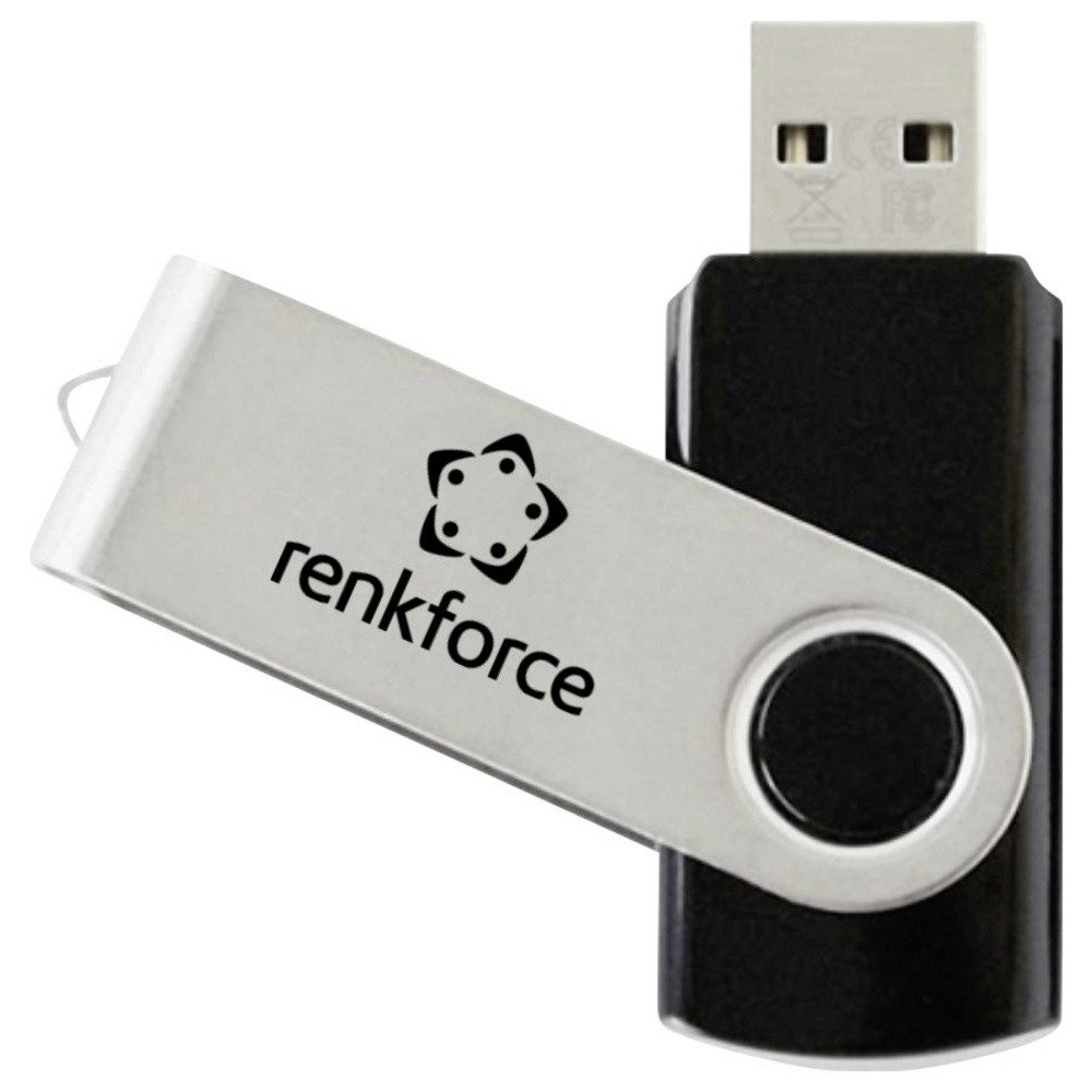 Renkforce Renkforce RF-USBS-180 1GB USB 2.0 Stick USB-Stick 1 GB Schwarz-Silber USB-Stick