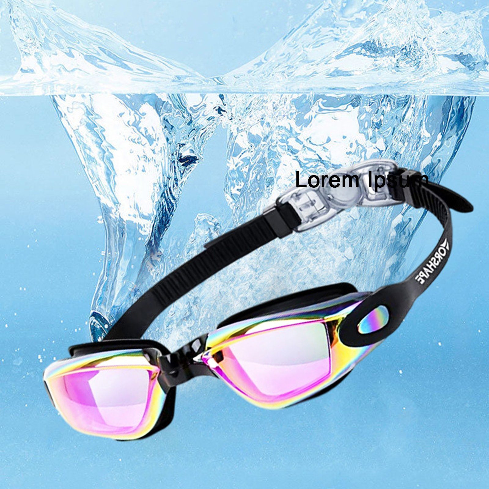 Aoucheni Schwimmbrille Schwimmbrille, Anti-Beschlag-Schwimmbrille UV-Schutz mit