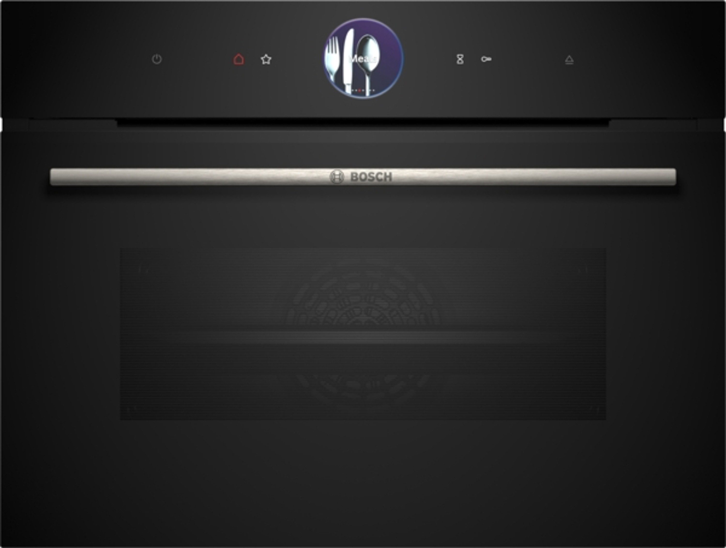 BOSCH Einbaubackofen Serie 8 CSG7361B1, mit Auszug nachrüstbar, Bedienring, TFT-Touchdisplay, Dampf-Funktion, 4D Heißluft