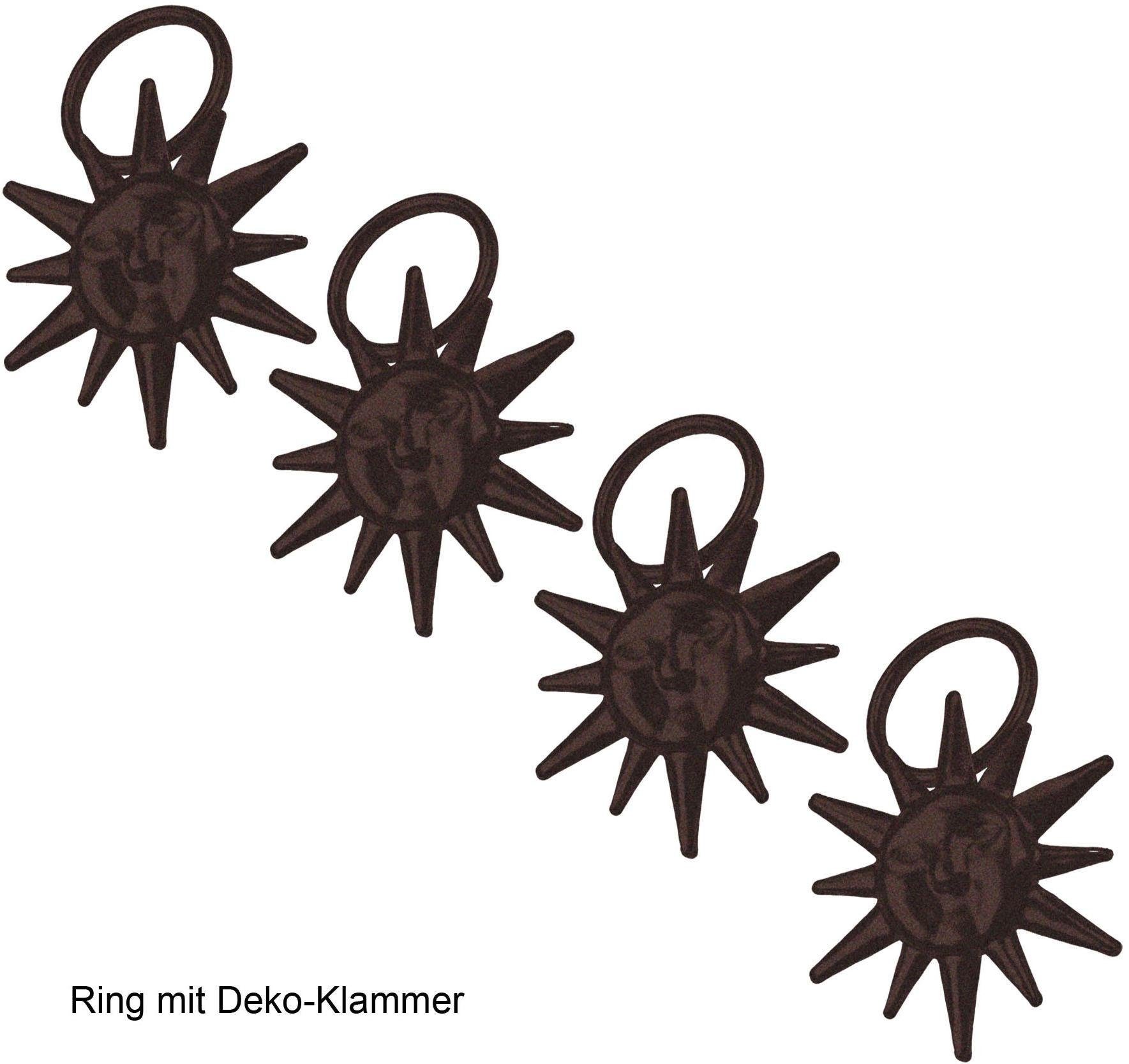 Liedeco Gardinenring Sonne, Gardinenstangen, (Packung, 4-St., günstig online kaufen