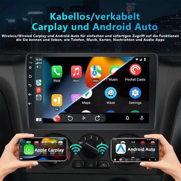 Hikity Android 2 Din Autoradio 9'' HD MP5 Player mit Rückfahrkamera Autoradio (GPS-Navigation, Bluetooth, HiFi, WiFi, FM RDS)