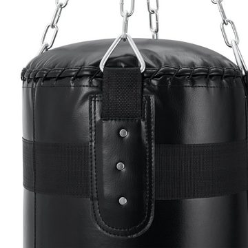 ArtSport Boxsack Boxsack Set 30 kg gefüllt, hängend 120 cm mit 4-Punkt-Stahlkette & Karabinerhaken für Erwachsene