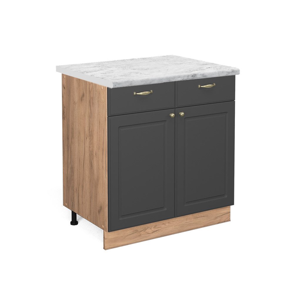 Vicco Unterschrank Fame-Line, Anthrazit-Gold/Goldkraft Eiche, 80 günstig online kaufen