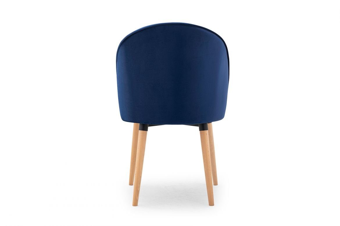 JVmoebel Stuhl, Design Polsterstuhl Blauer Modern Stühle Esszimmerstuhl Sessel Bürostuhl Stuhl