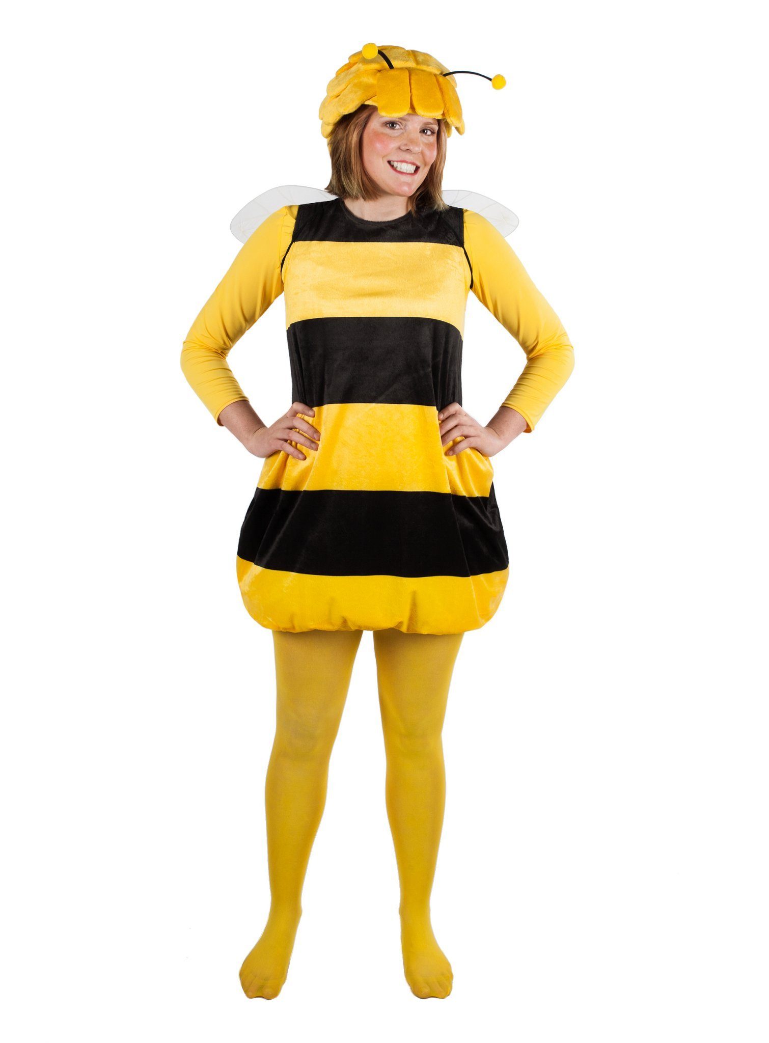 Maskworld Strumpfhose Biene Maja Strumpfhose - Tier Kostümzubehör (1 St) Gelbe Strumpfhose für Bienenbeine - passt Maja und Willi gleichermaß – Bild 2 von 5