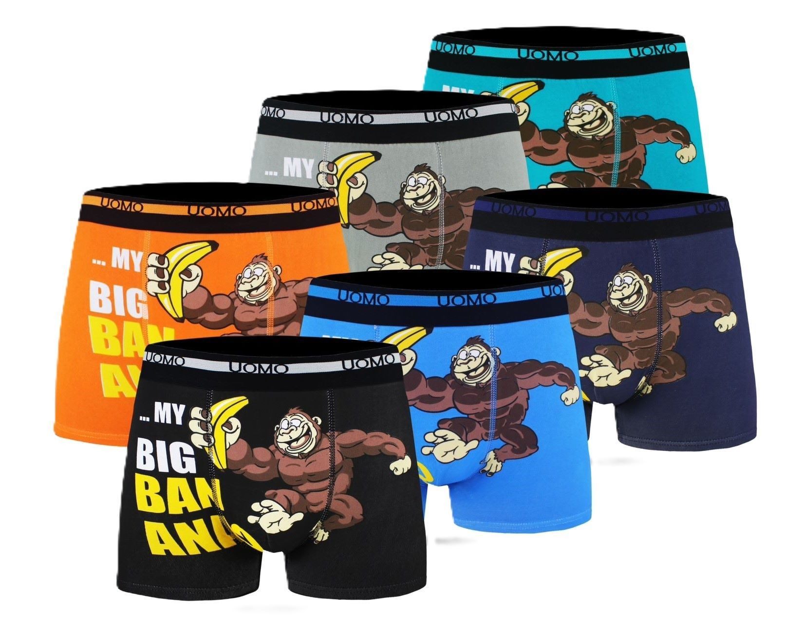 Boxershorts Herren Boxershort im 6er Pack