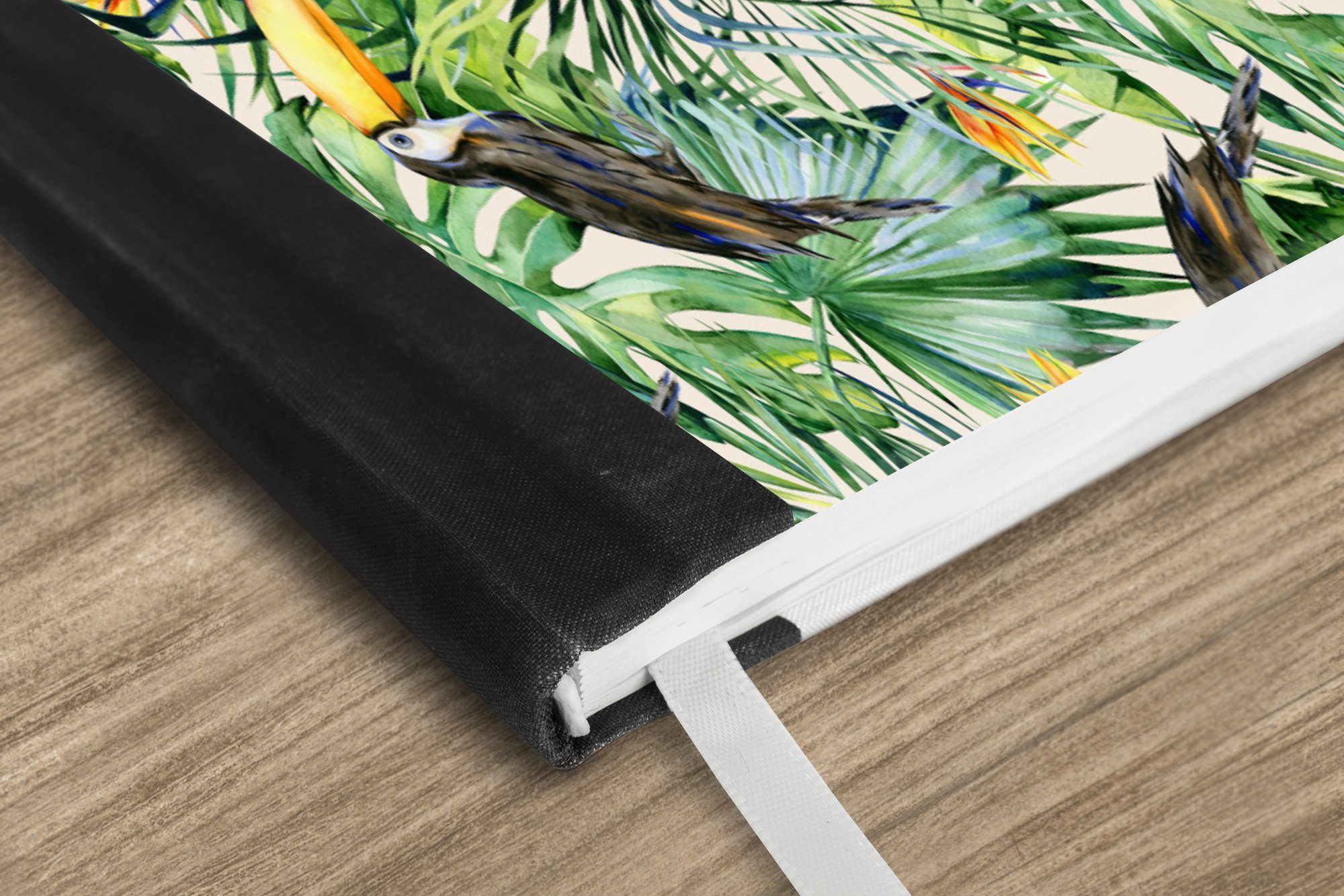 Thumbnail - MuchoWow Notizbuch Paradiesvogelpflanze - Tukan - Tropisch, Notebook, Notizblock a5, Tagebuch, Journal Liniert