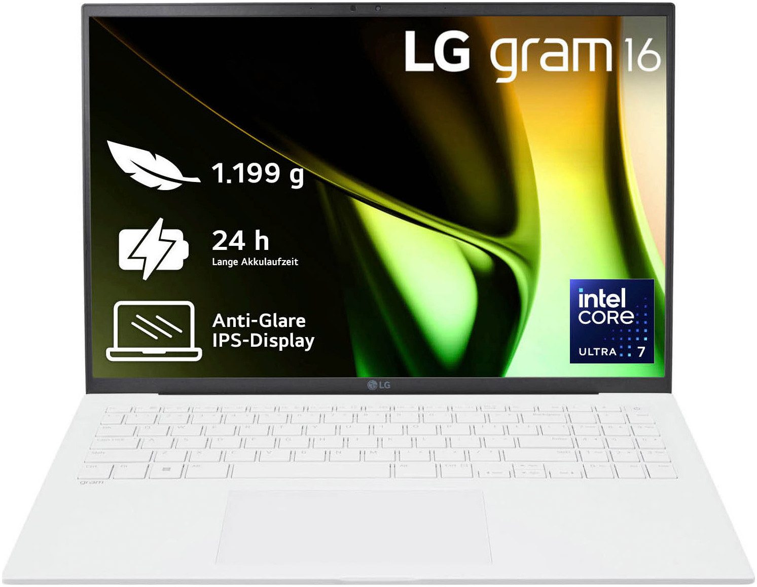 LG Gram 16" Ultralight Laptop, IPS-Display, 16 GB RAM, Windows 11 Home, Business-Notebook (40,6 cm/16 Zoll, Intel Core Ultra 7 155H, ARC, 1000 GB SSD, 16Z90S-G.AA77G, 2024)