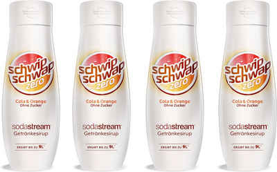 SodaStream Getränke-Sirup SchwipSchwap (Cola & Orange), ohne Zucker, 4 Stück, für bis zu 9 Liter Fertiggetränk