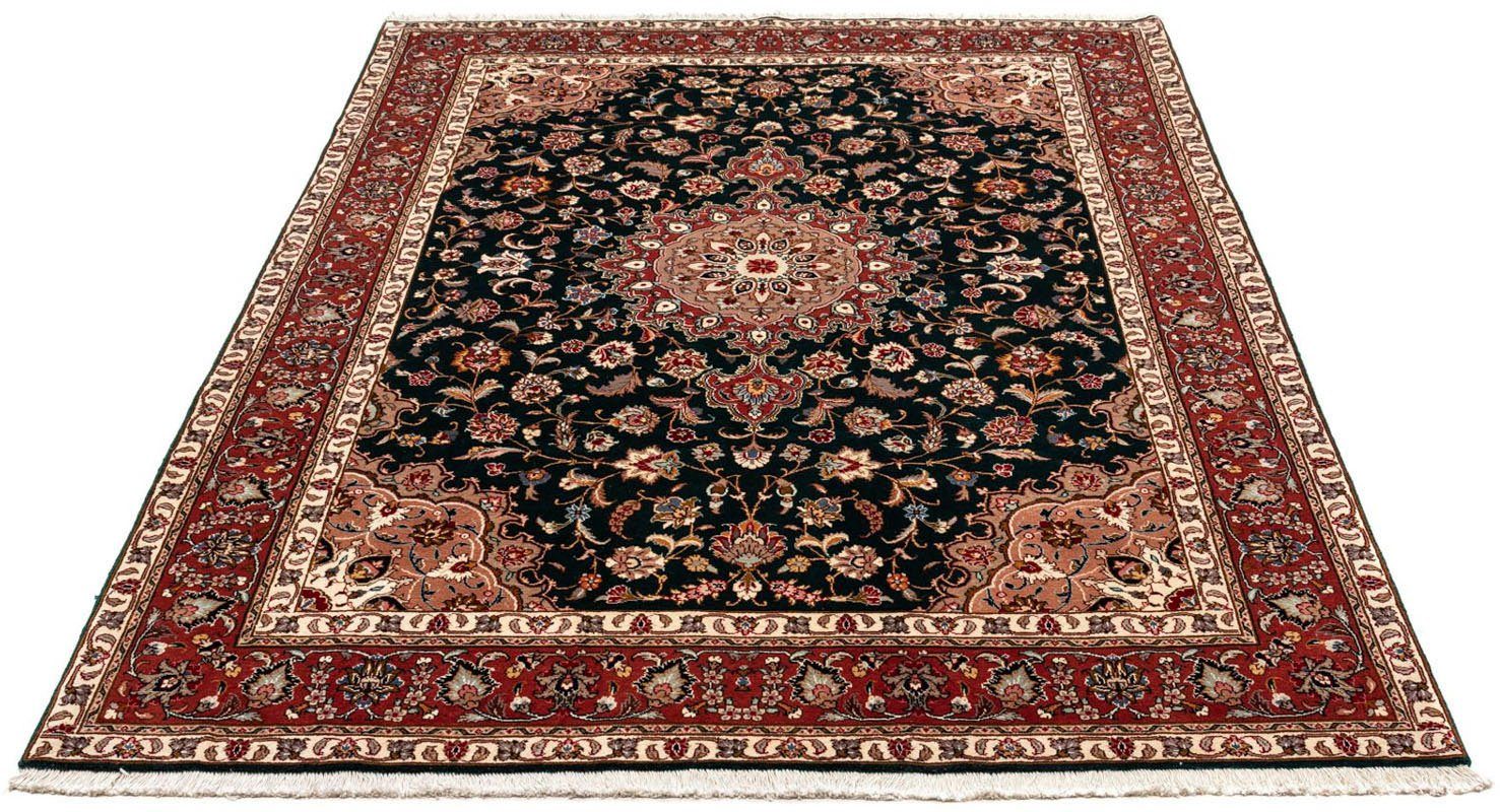 Wollteppich Täbriz - 50 Raj Medaillon Blu scuro 288 x 198 cm, morgenland, rechteckig, Höhe: 8 mm, Unikat mit Zertifikat