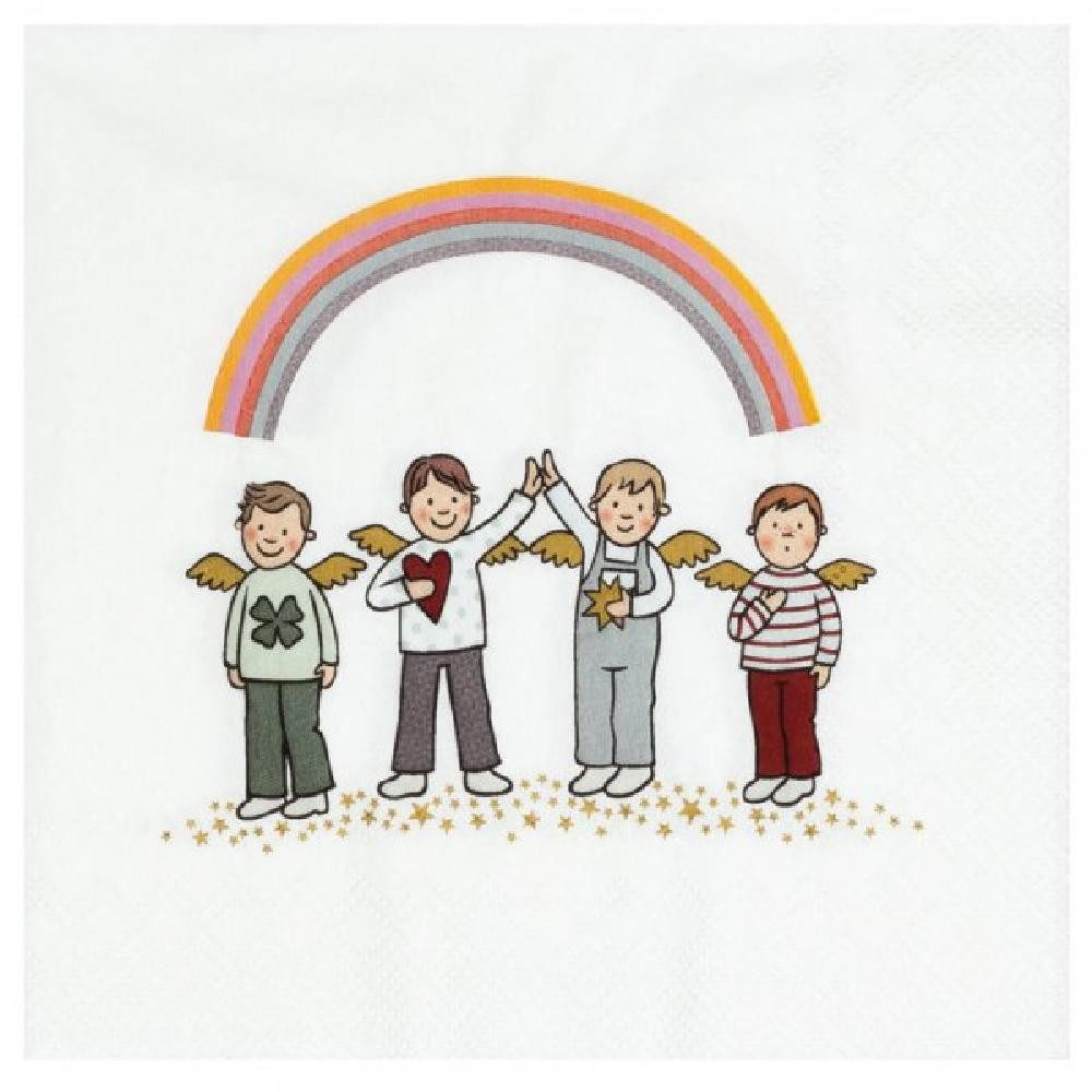 Räder Kindergeschirr-Set Design Serviette Himmlische Brüder (20-teilig)