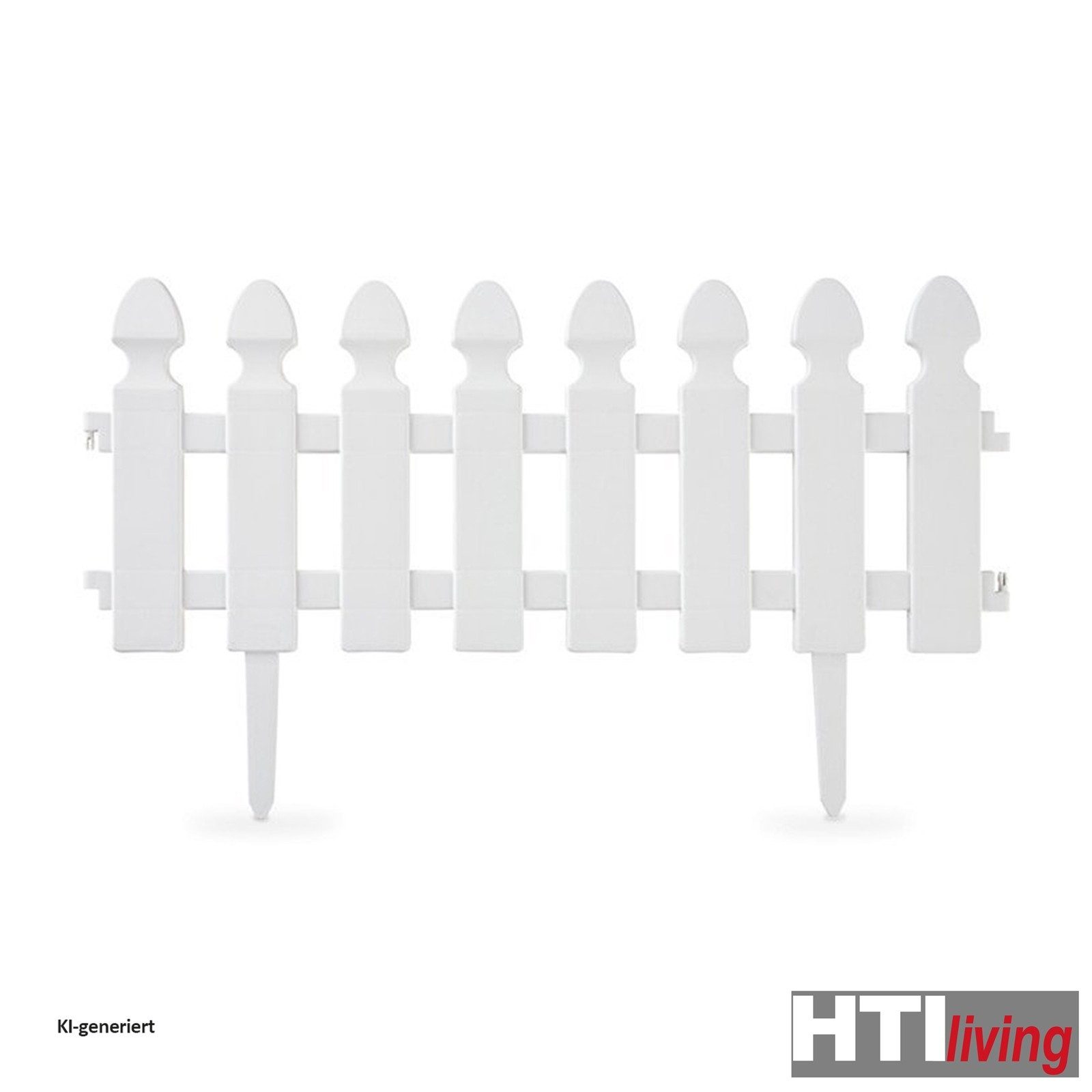 HTI-Living Beetbegrenzung Zierzaun Palisade 4-teilig Nessa, 4 Zaunelemente, Beeteinfassung Beetbegrenzung